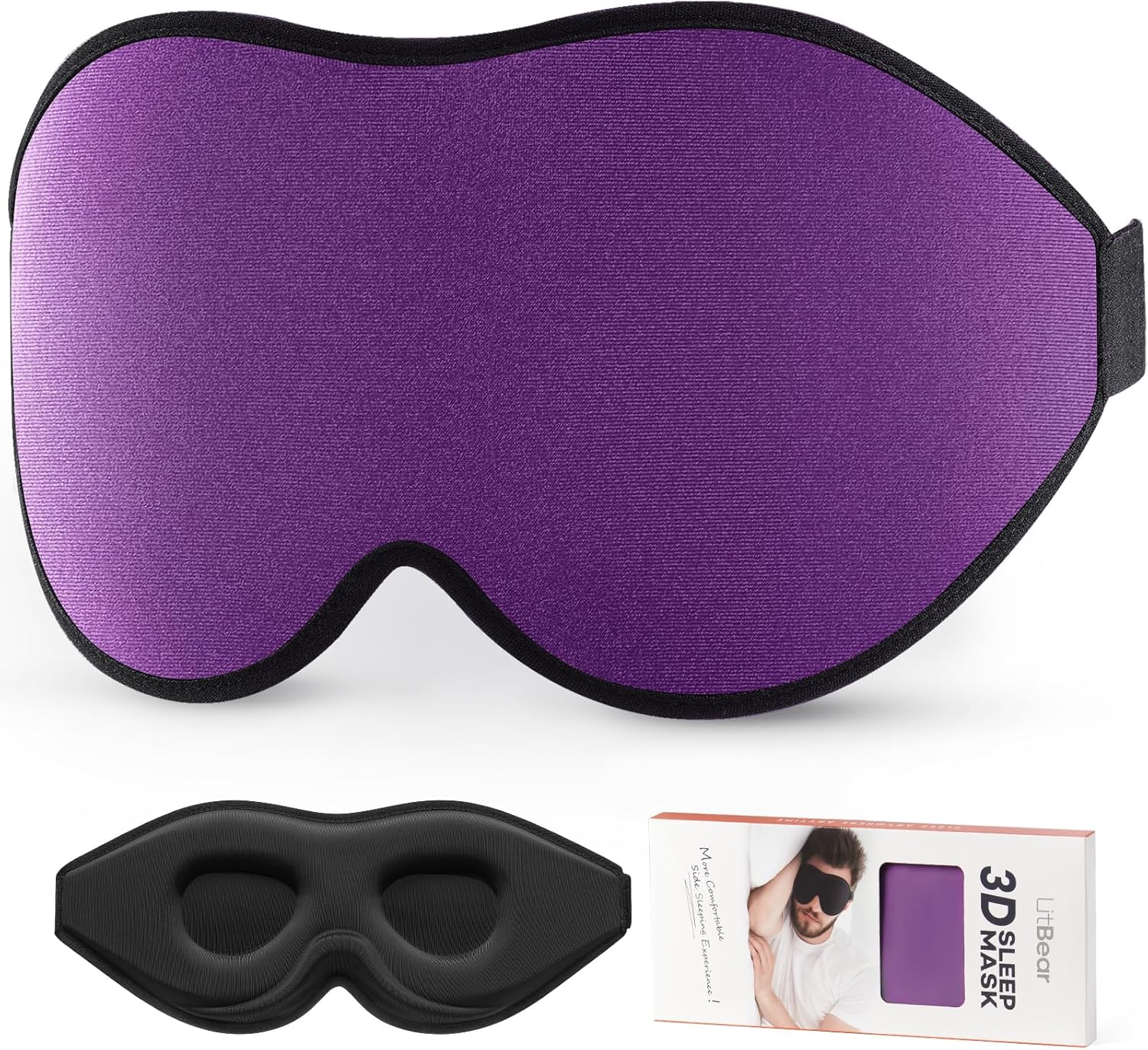 LitBear 3D Sleep Mask for Side Sleepers