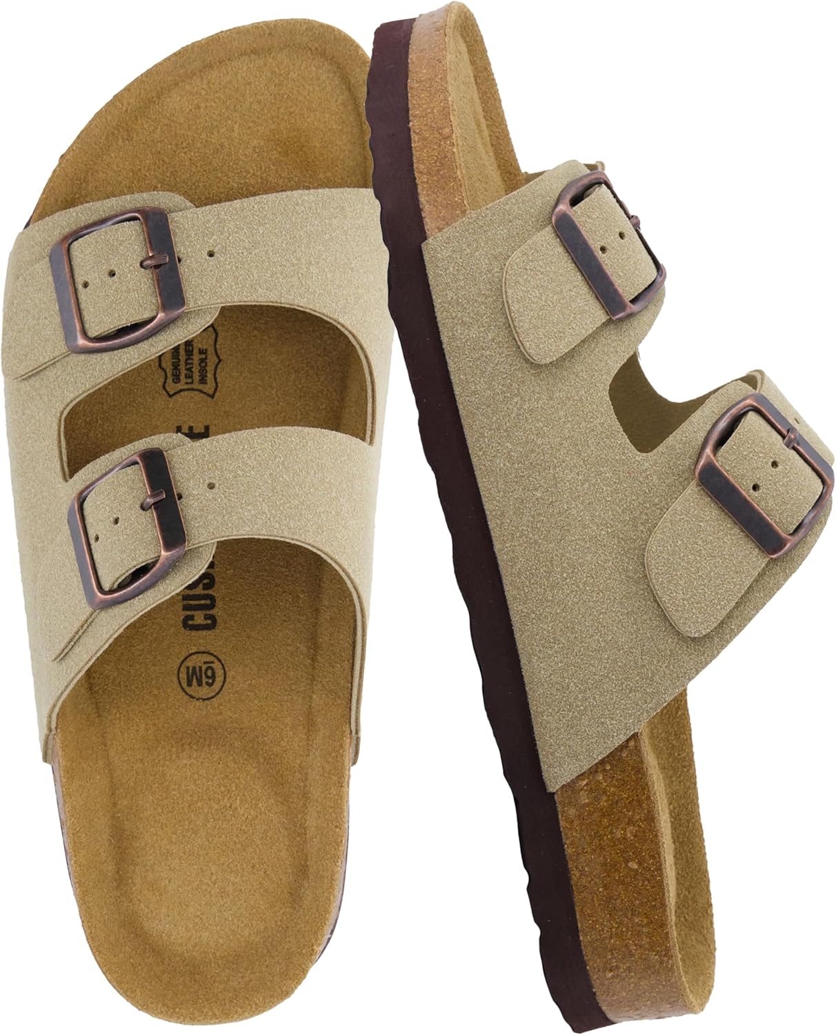 CUSHIONAIRE Women's Cork Footbed Sandals