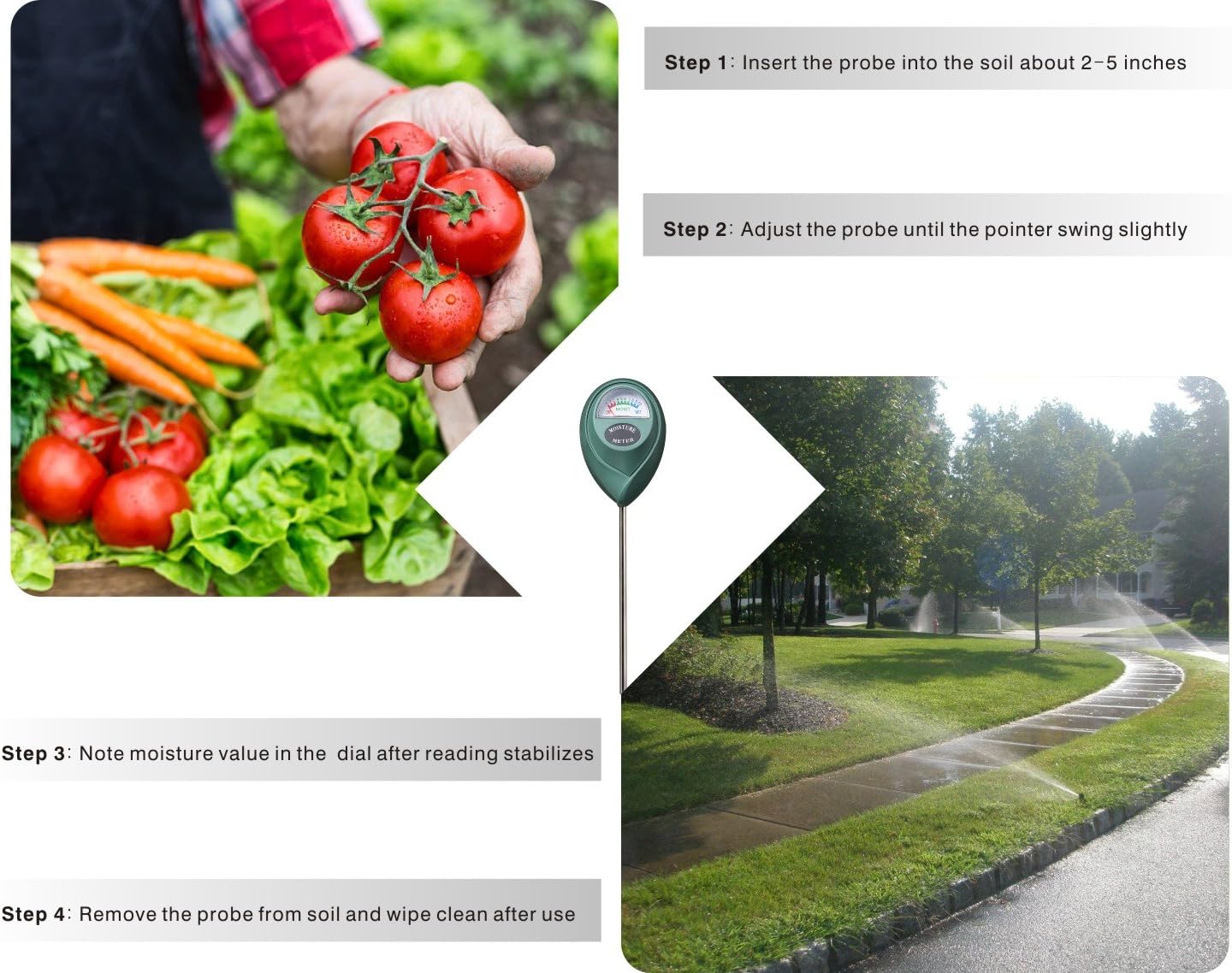XLUX Soil Moisture Meter Plant Water Monitor