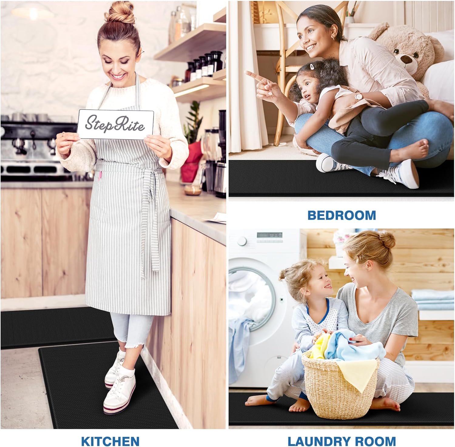 StepRite 2PCS Anti-Fatigue Kitchen Mats