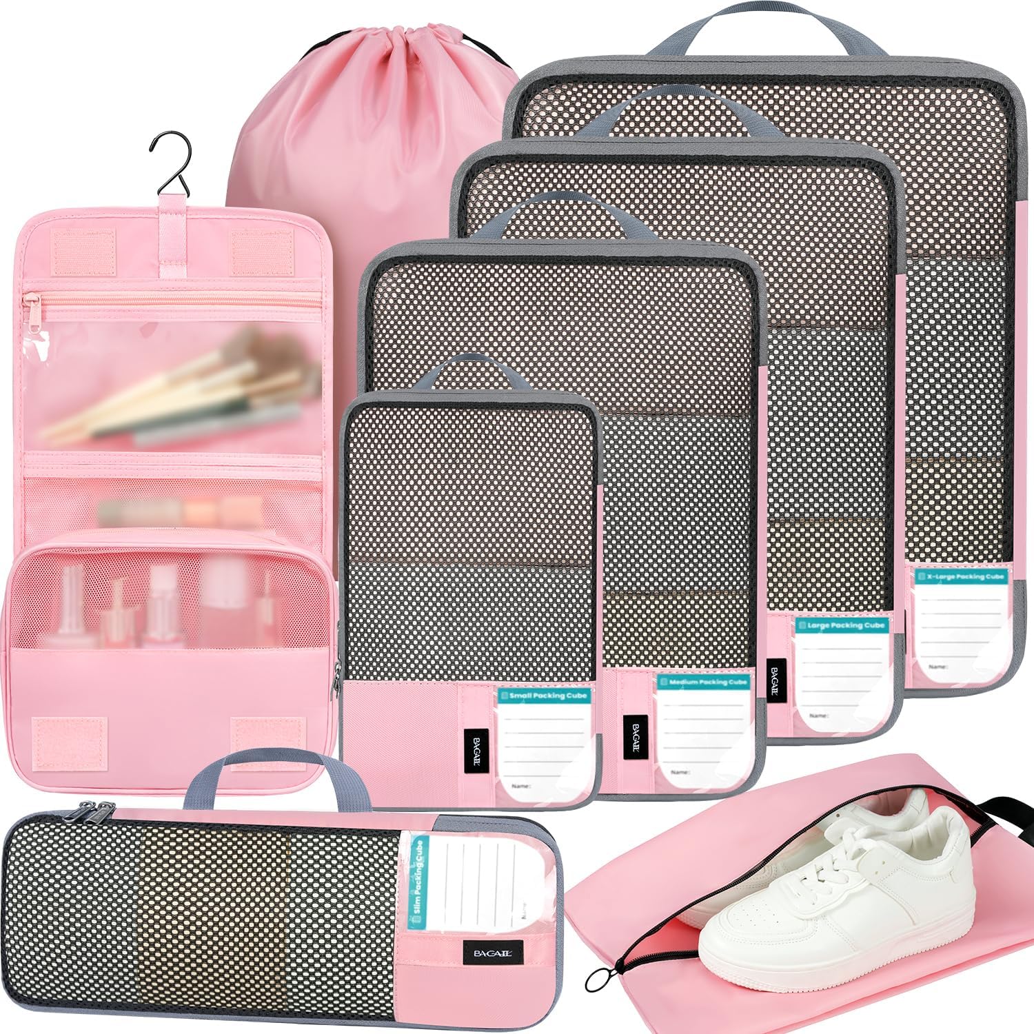 BAGAIL Compression Packing Cubes Travel Organizers