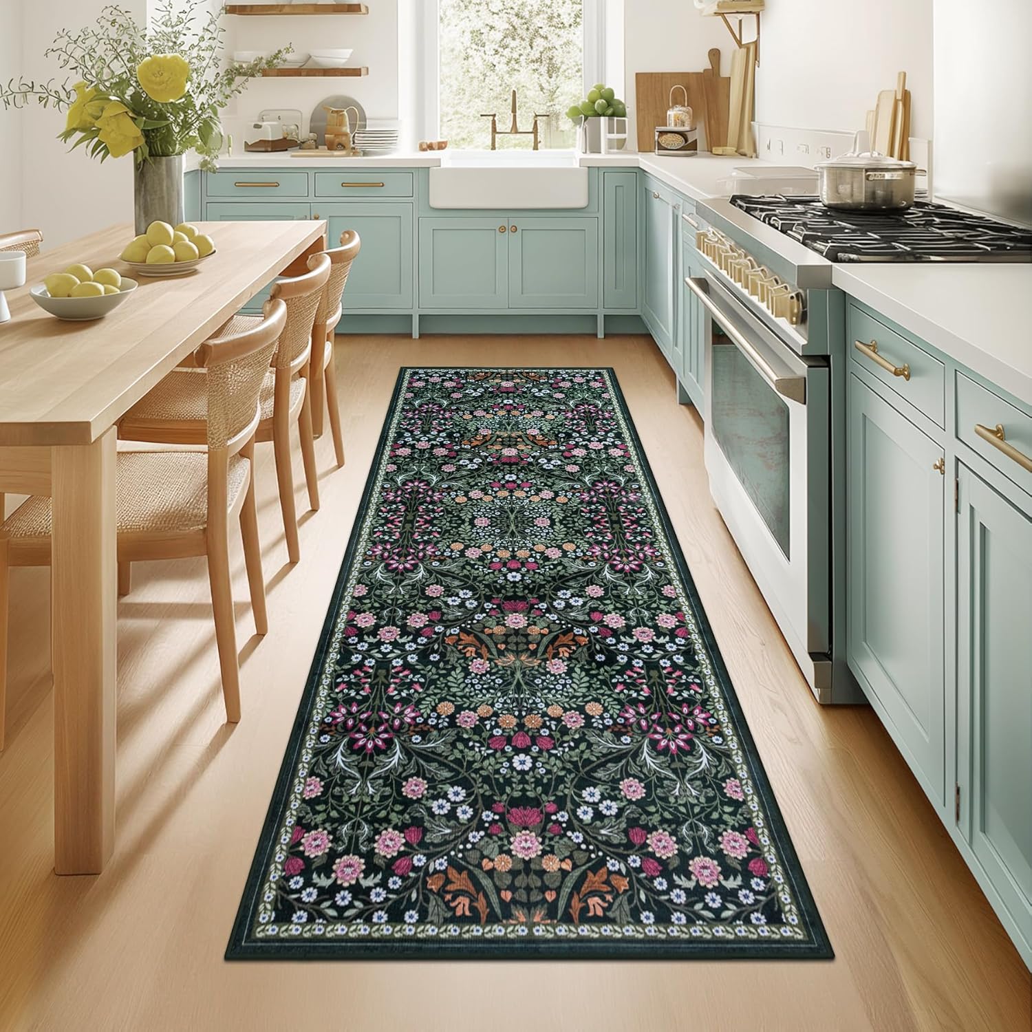8x10 Area Rugs for Living Room: Floral Washable Rug Vintage