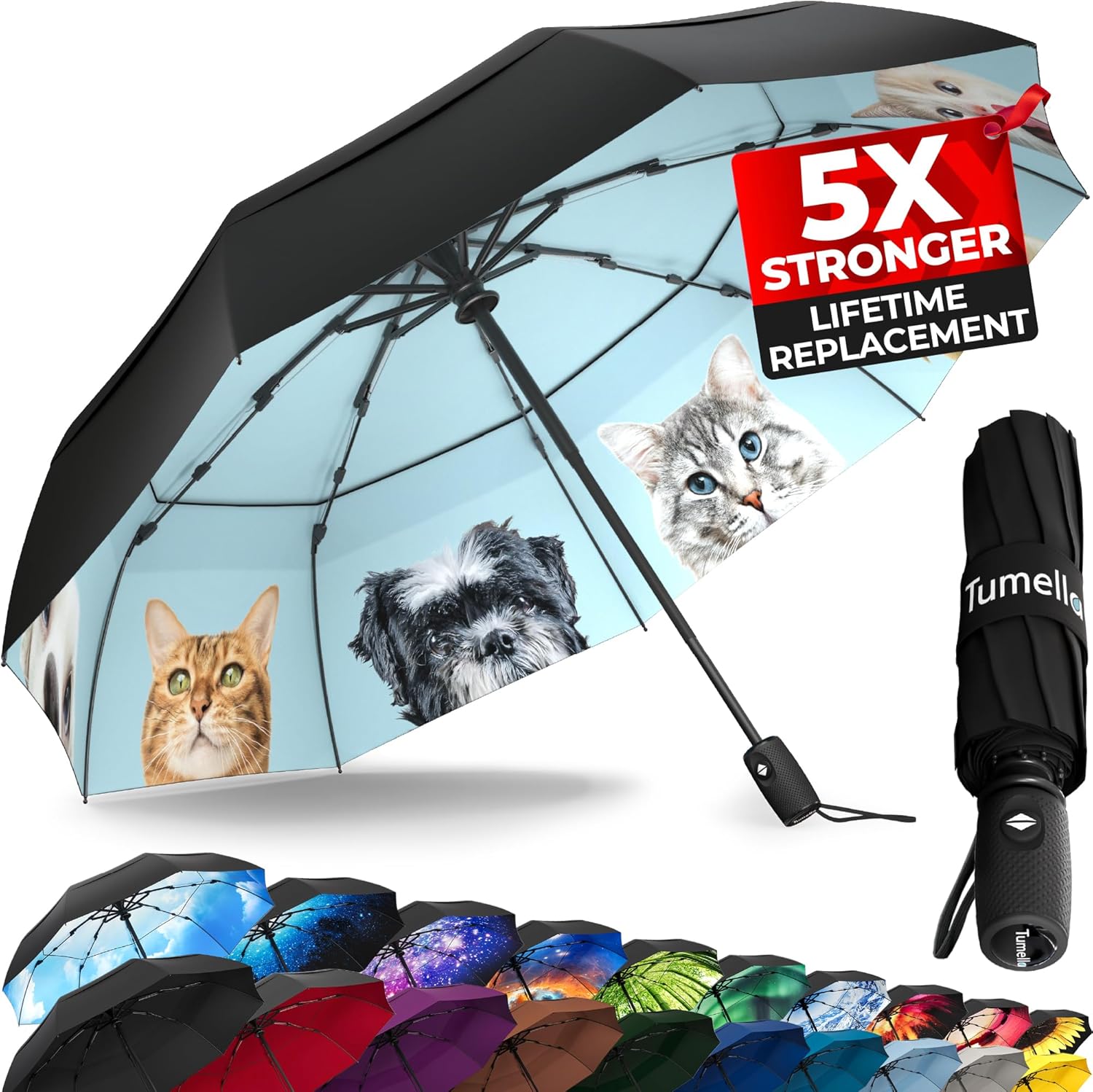 TUMELLA Windproof Travel Umbrella