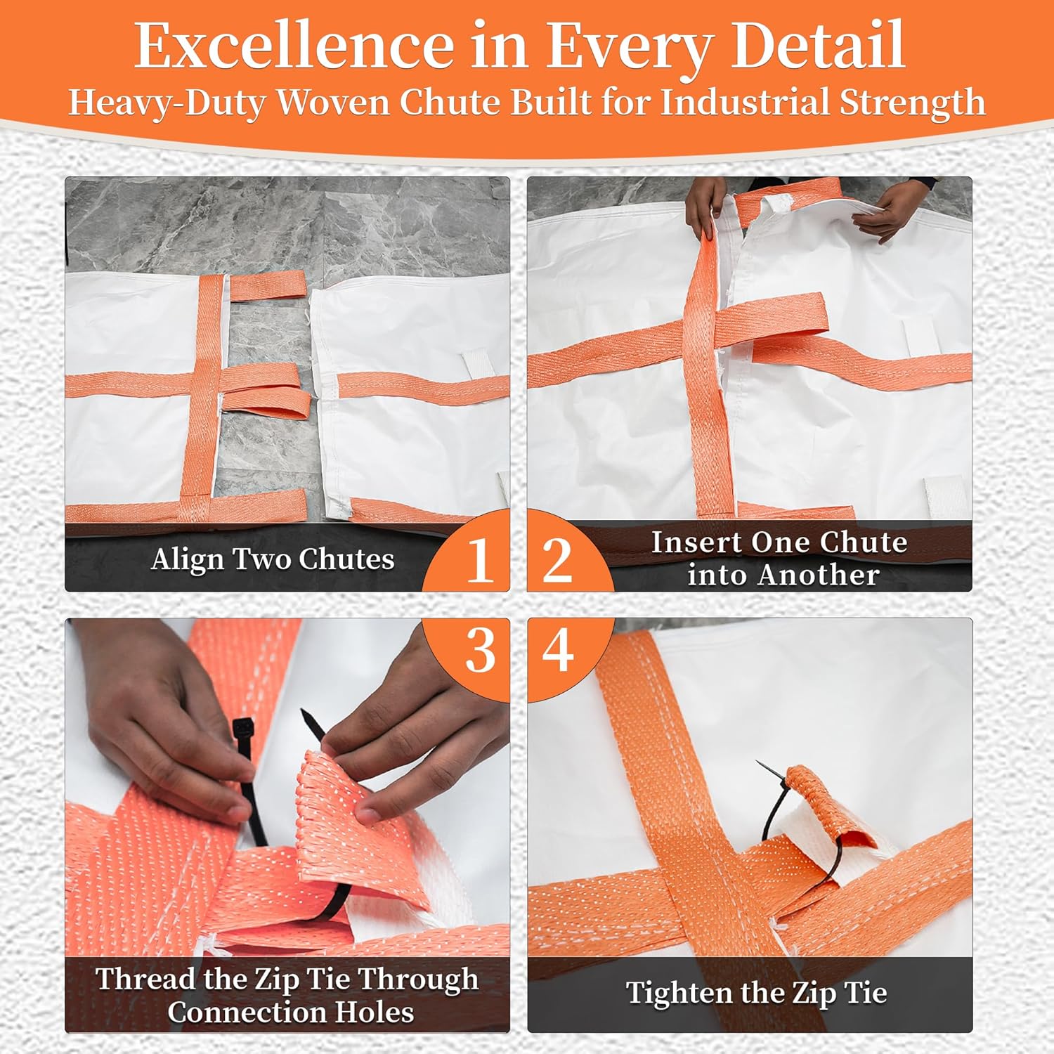 10ft Construction Trash Chute Quick and Efficient Cleanup