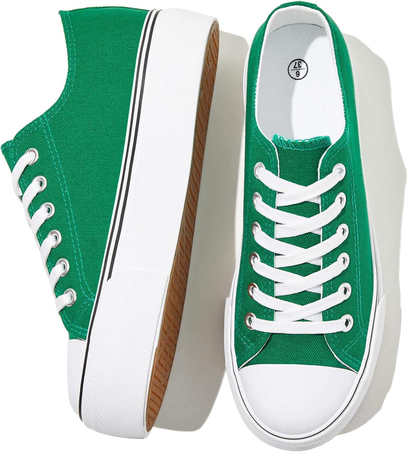 SERNIAL Womens White Platform Sneakers for Women