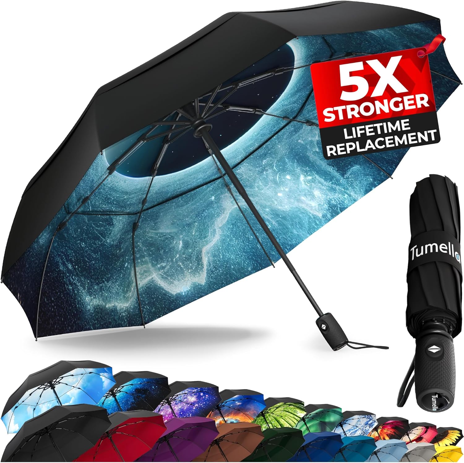 TUMELLA Windproof Travel Umbrella