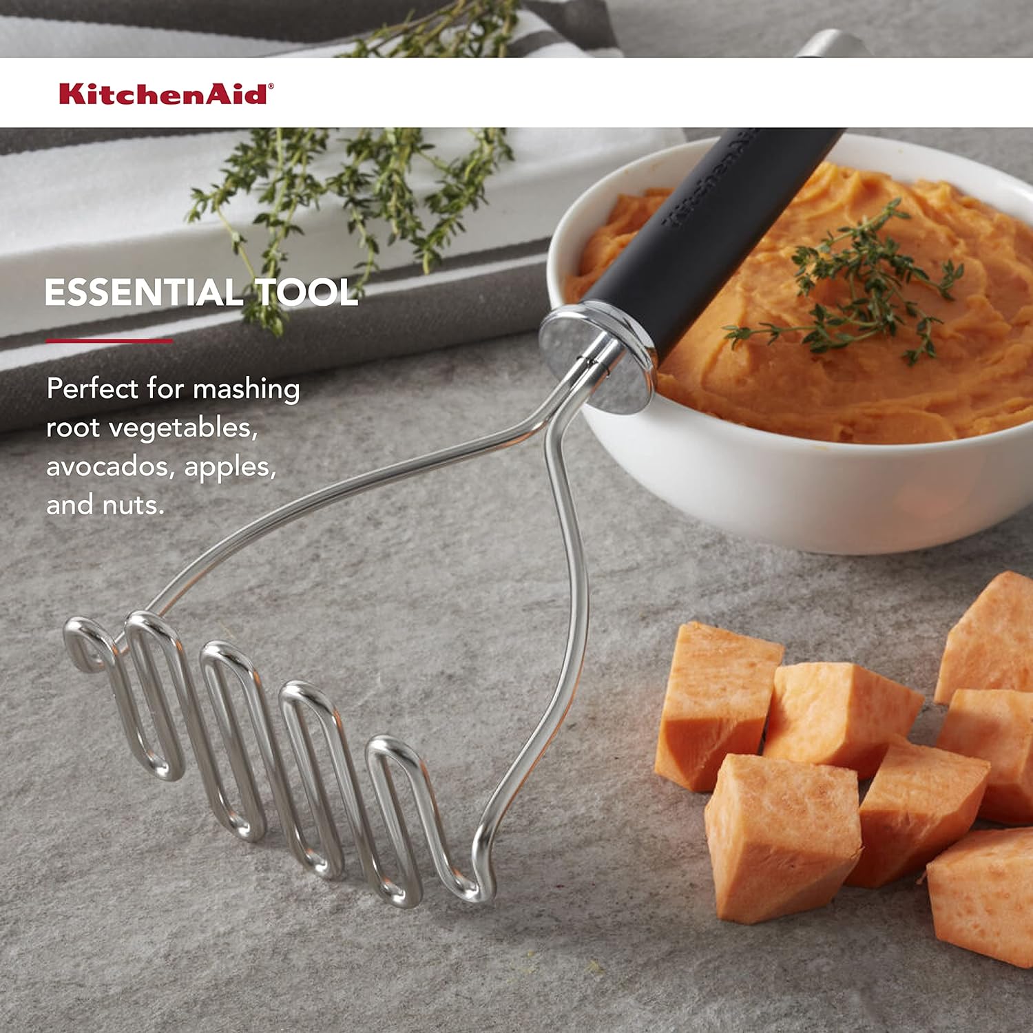 KitchenAid Gourmet Stainless Steel Wire Masher
