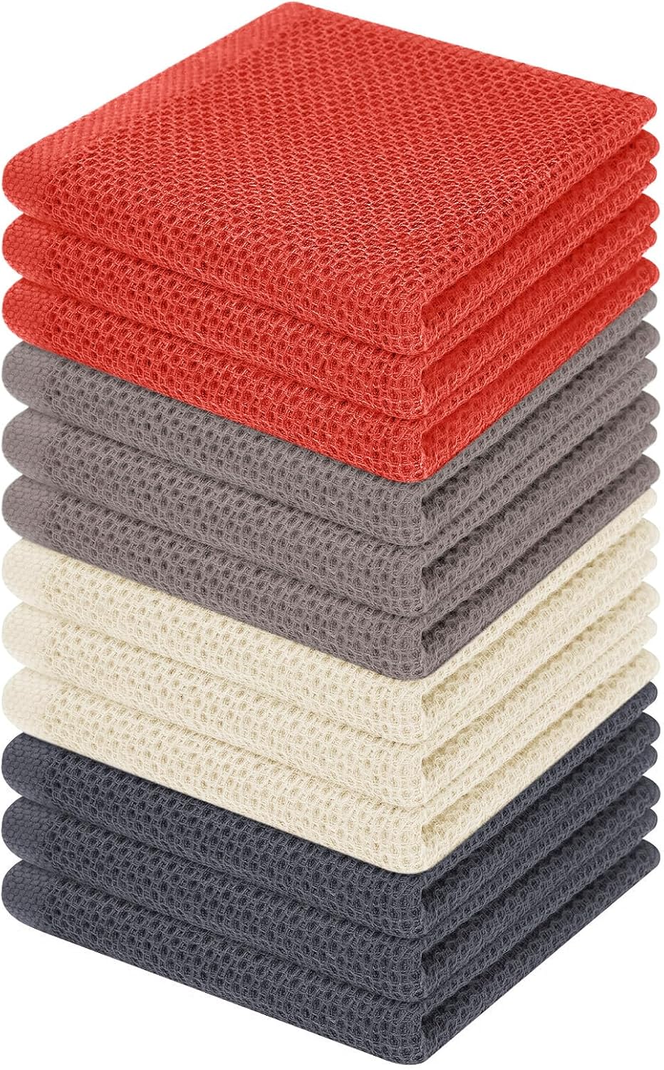 Homaxy 100% Cotton Waffle Dish Cloths