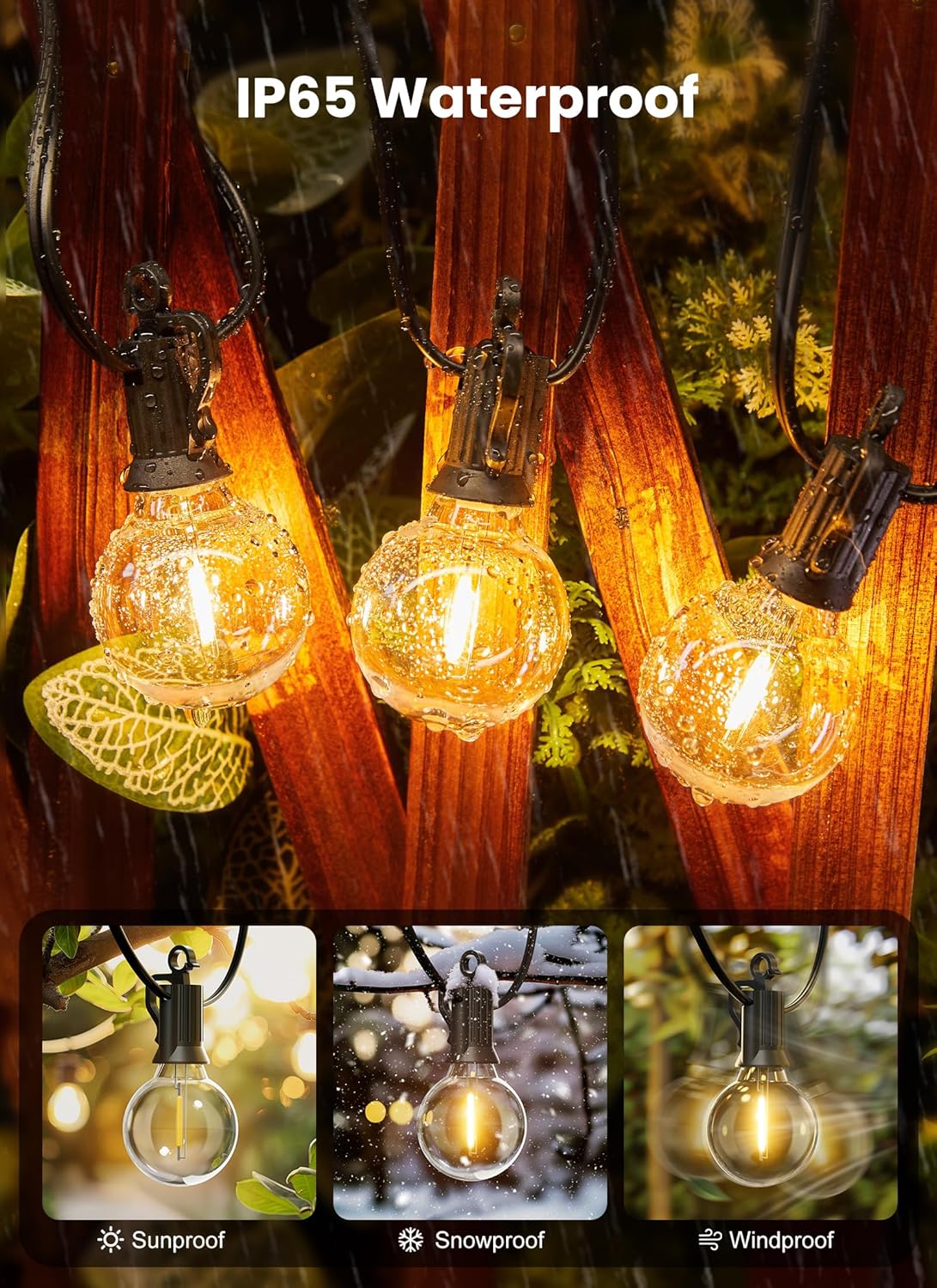 Brightown 50FT Outdoor String Lights
