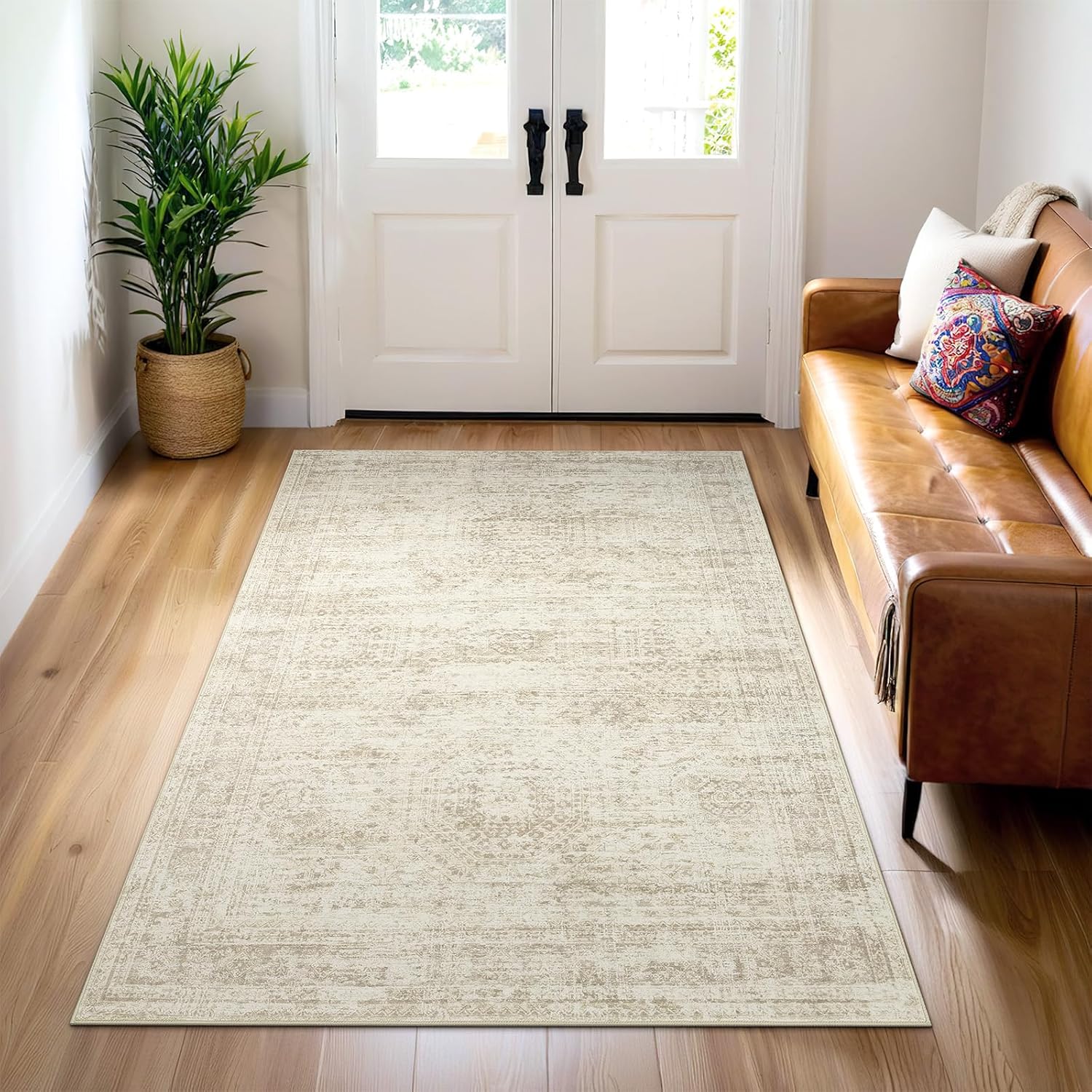 Washable Area Rug Large Soft Rugs for Living Room