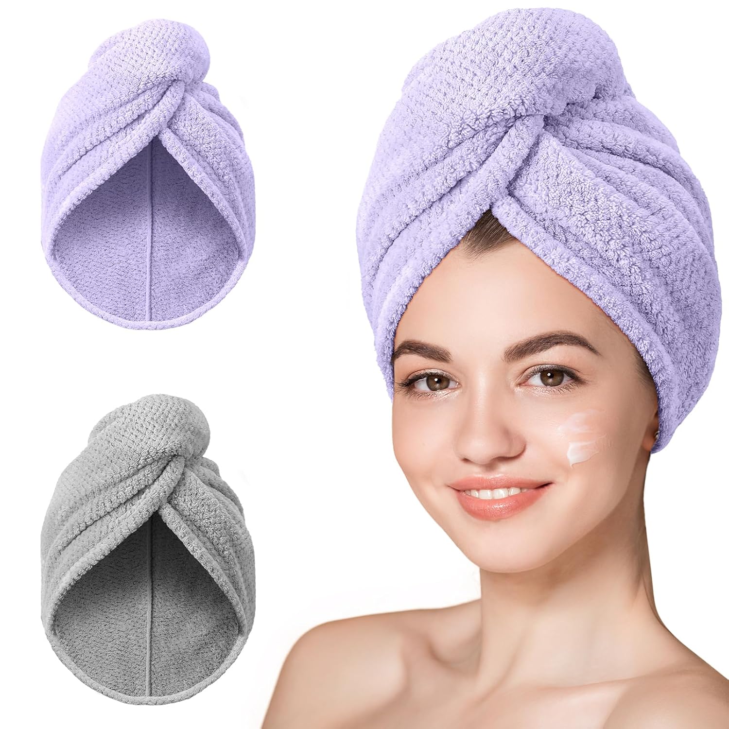 Hicober Microfiber Hair Towel Wraps