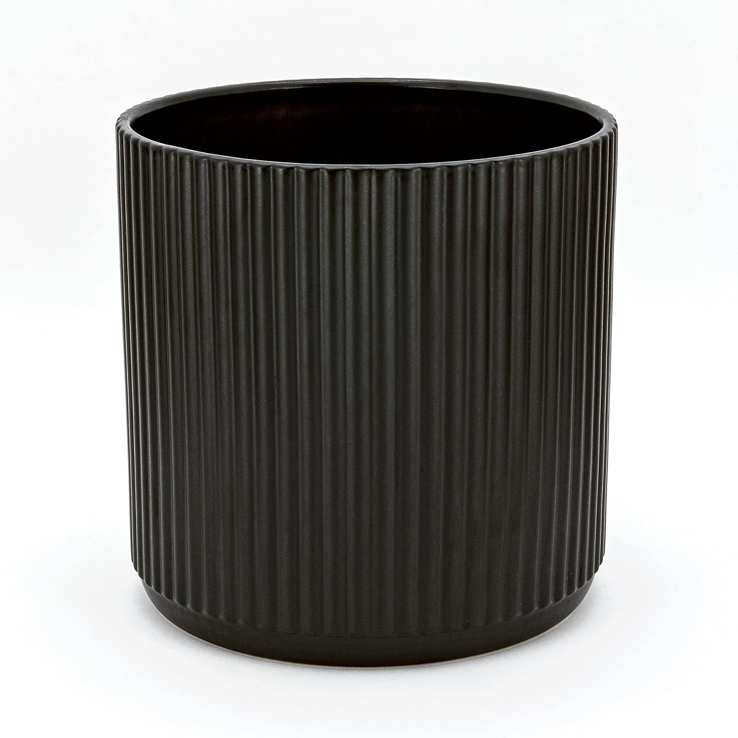 Fluted Round Ceramic Planter