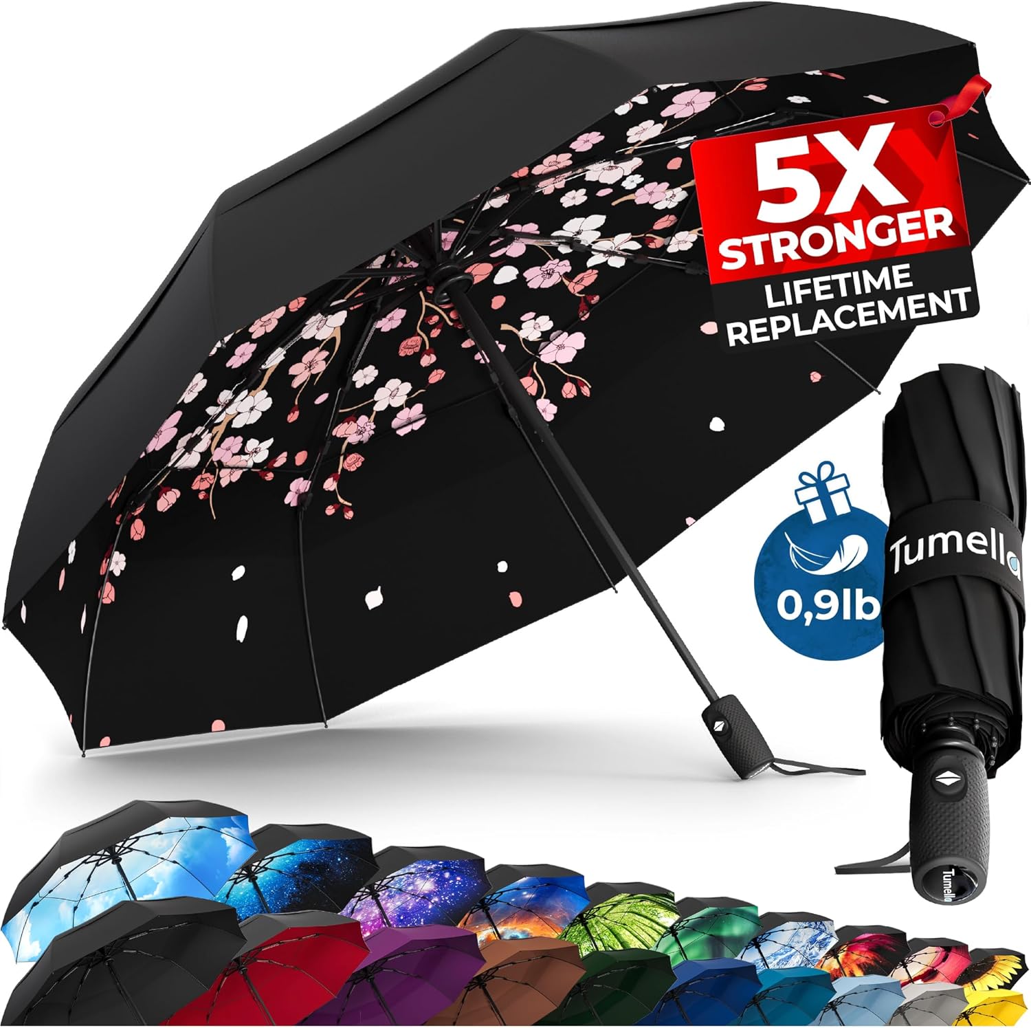 TUMELLA Windproof Travel Umbrella