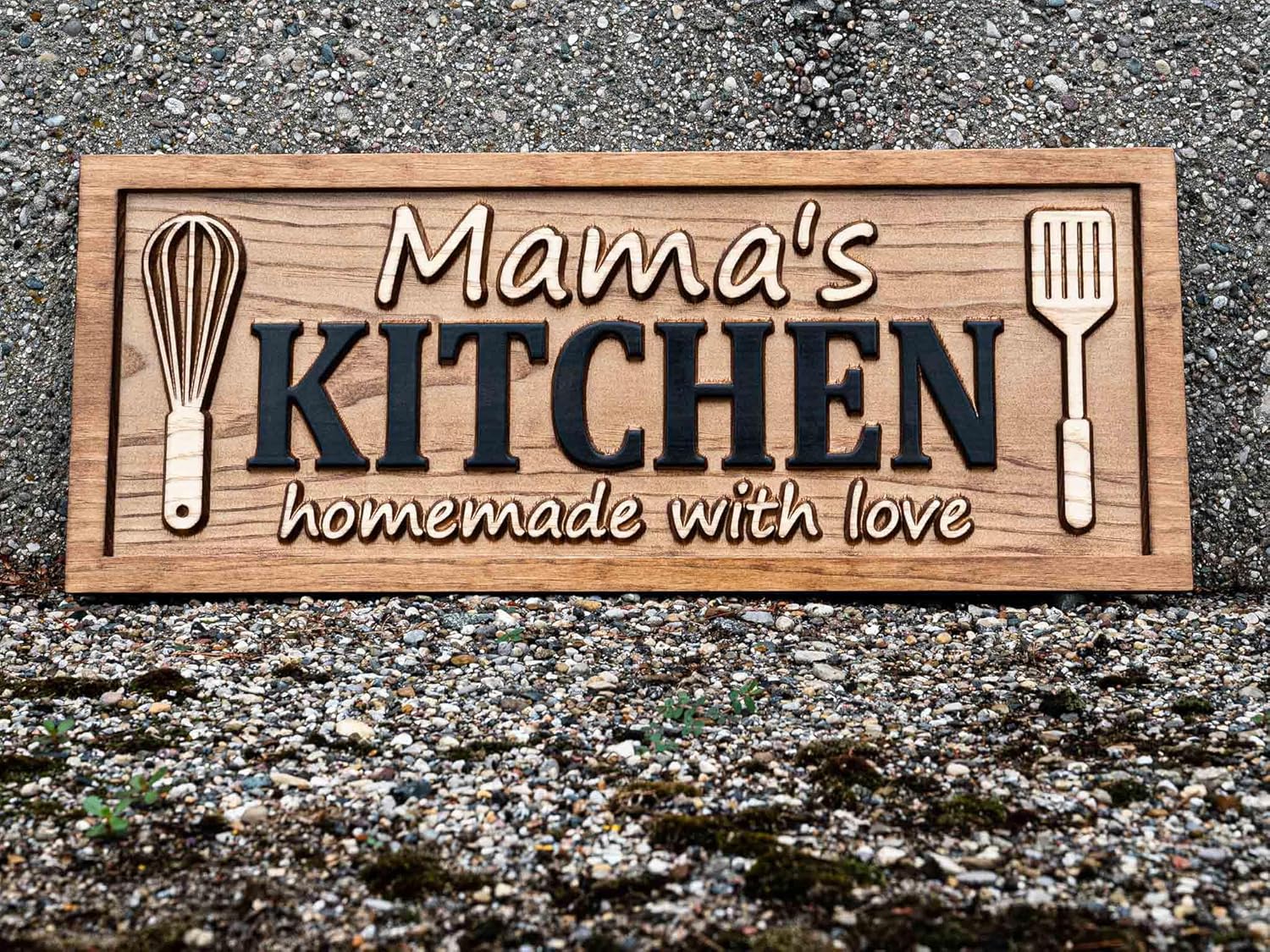 Personalized Wooden Kitchen Name Sign Gift
