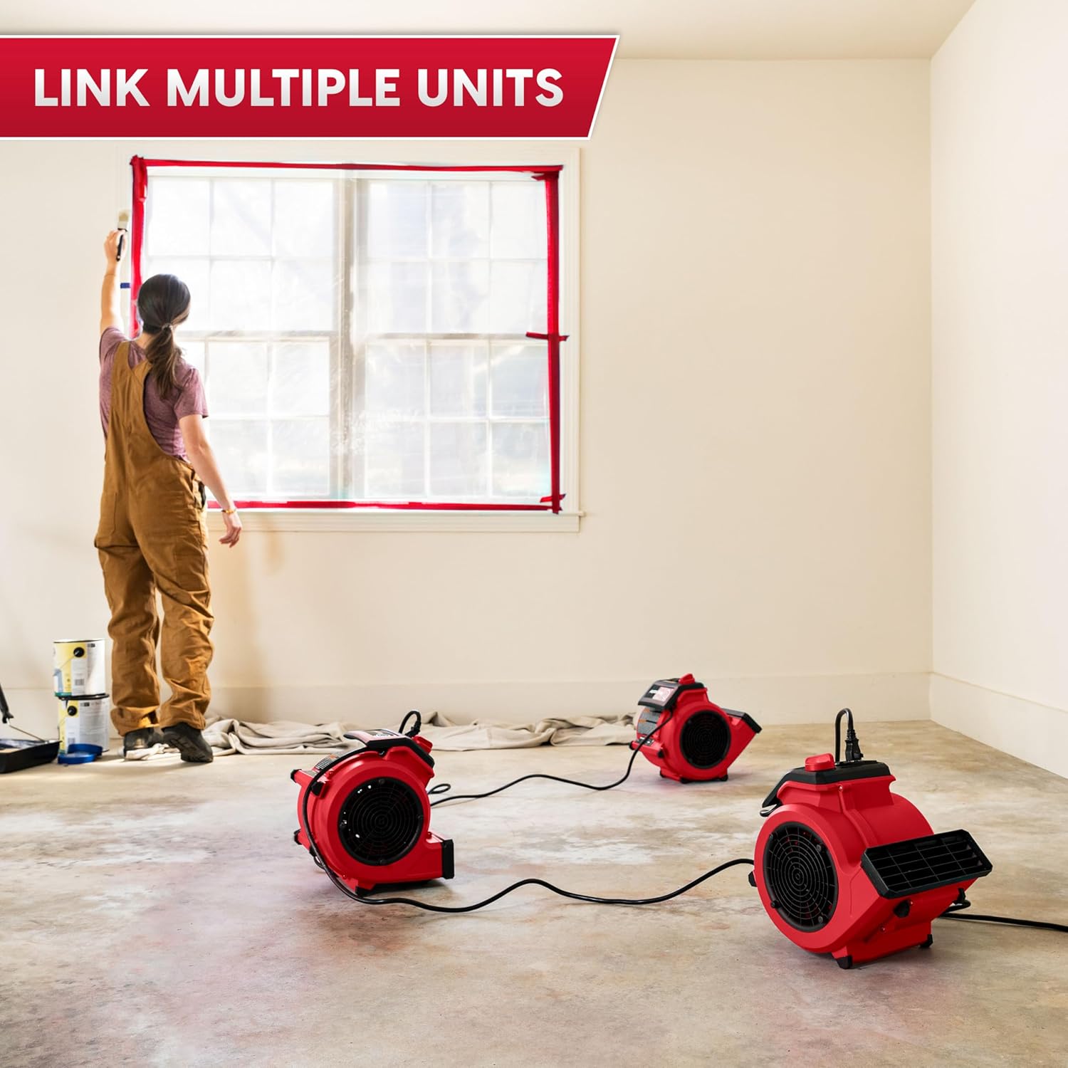 Vacmaster 3 Speed Floor Fan  Air Mover Utility Blower Fan