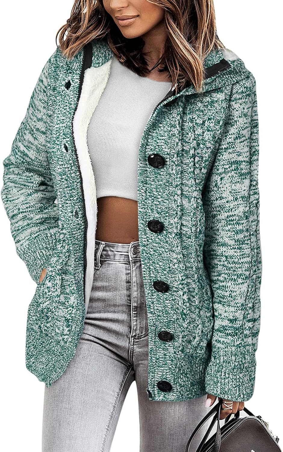 Sidefeel Women's Cardigan Sweaters Hooded