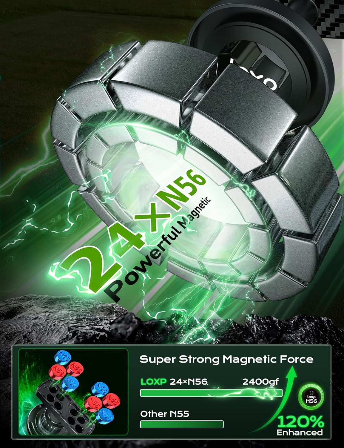 N56 Magnetic Golf Cart Phone Holder