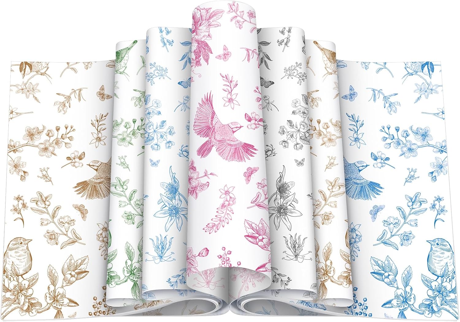 Floral Wax Paper Sheet for Food Chinoiserie