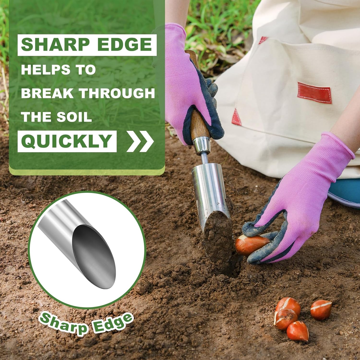 Haliaeetus Small Bulb Planter Tool for Seed Planting