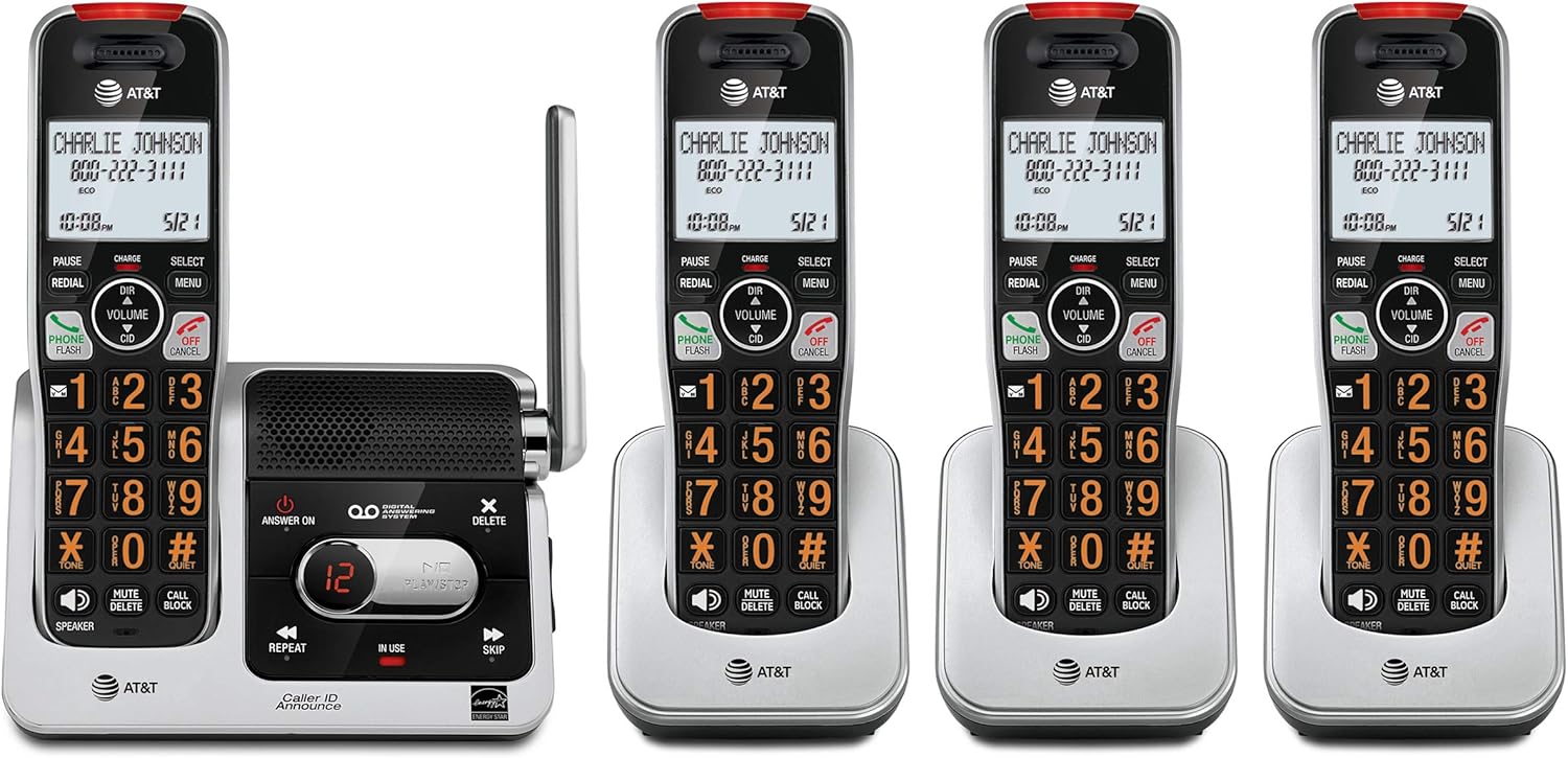 AT&T BL102-2 DECT Handset Cordless Phone for Home