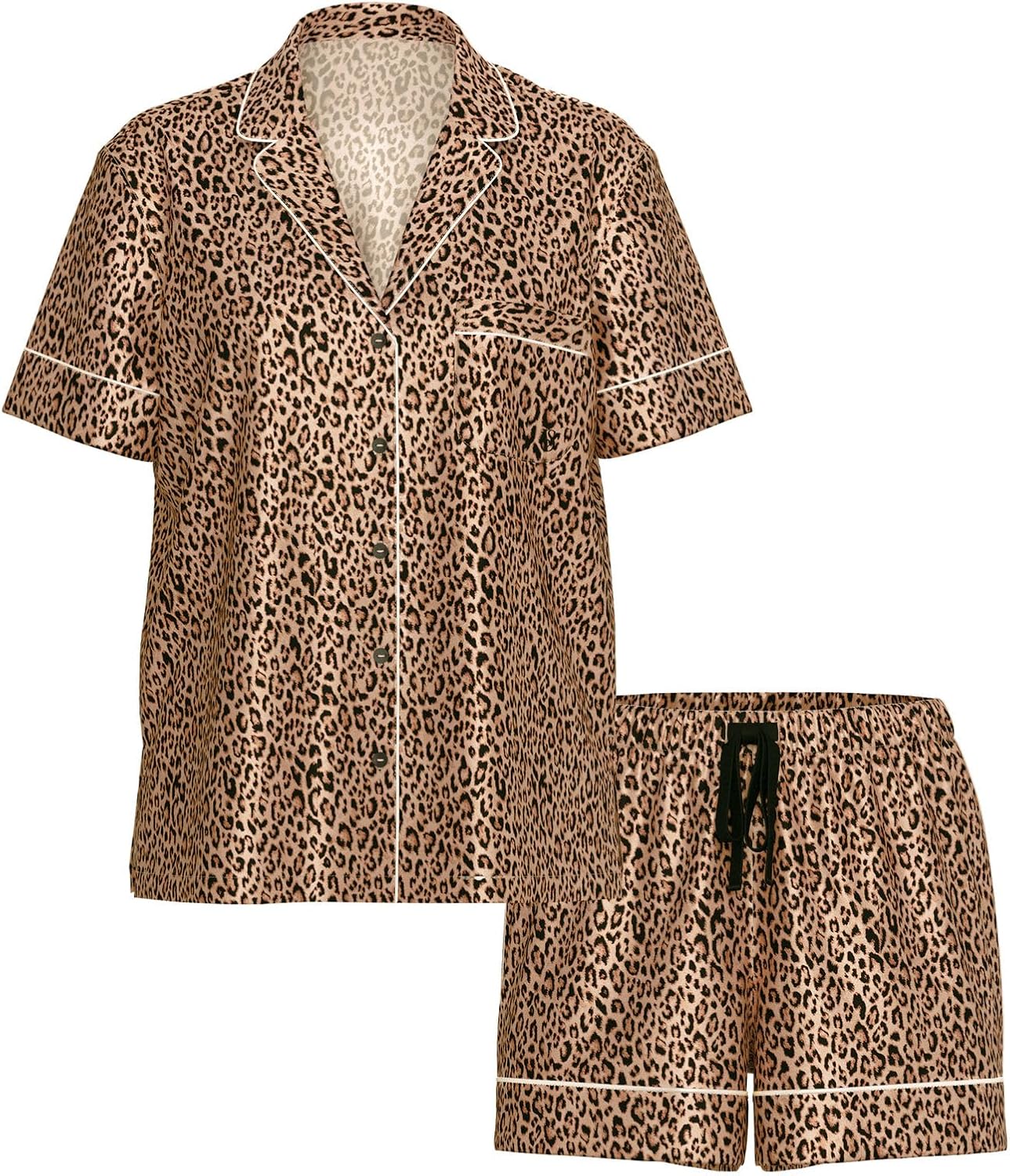 Victoria's Secret Satin Pajama Set Short Sleeve Button Down