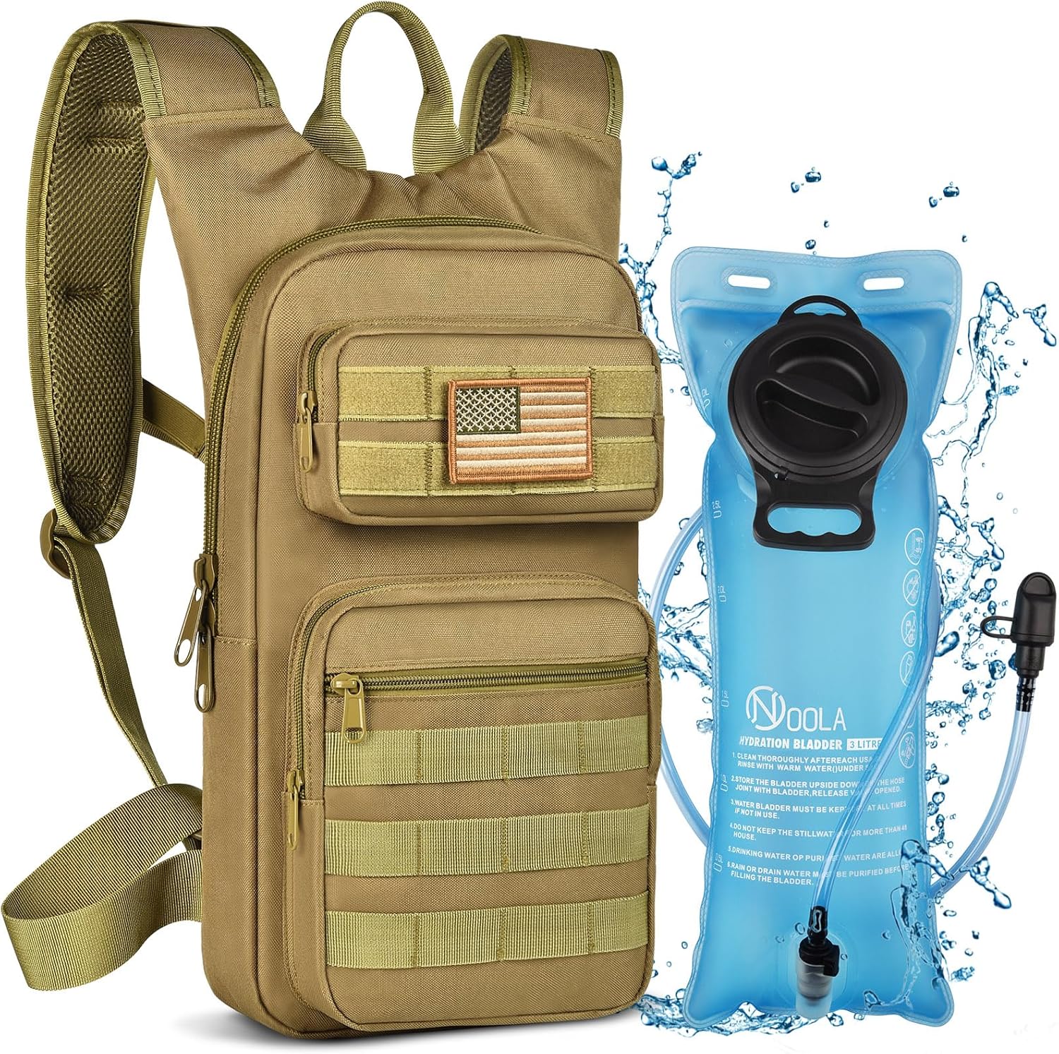 NOOLA Hydration Backpack with 3L Water Bladder