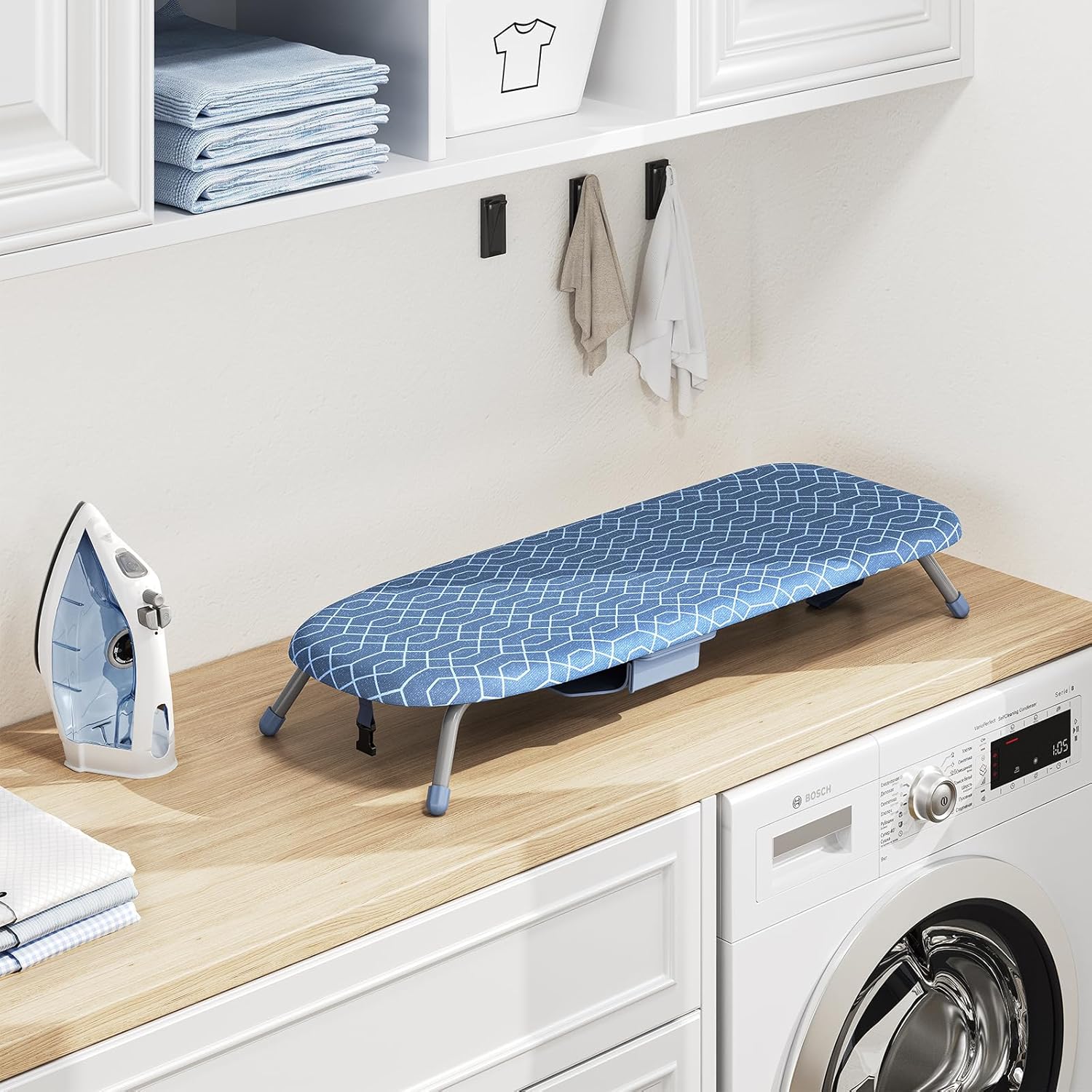 APEXCHASER Ironing Board Small with Iron Holder