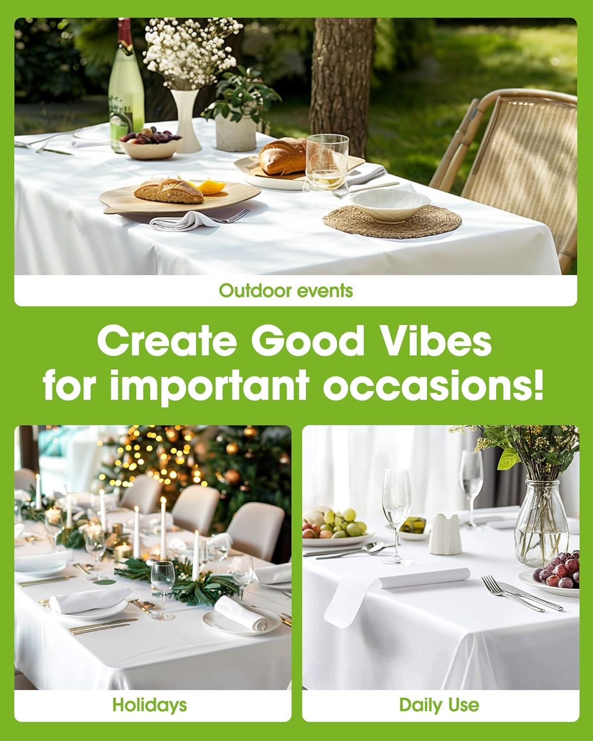 Pureegg Disposable Plastic Tablecloths