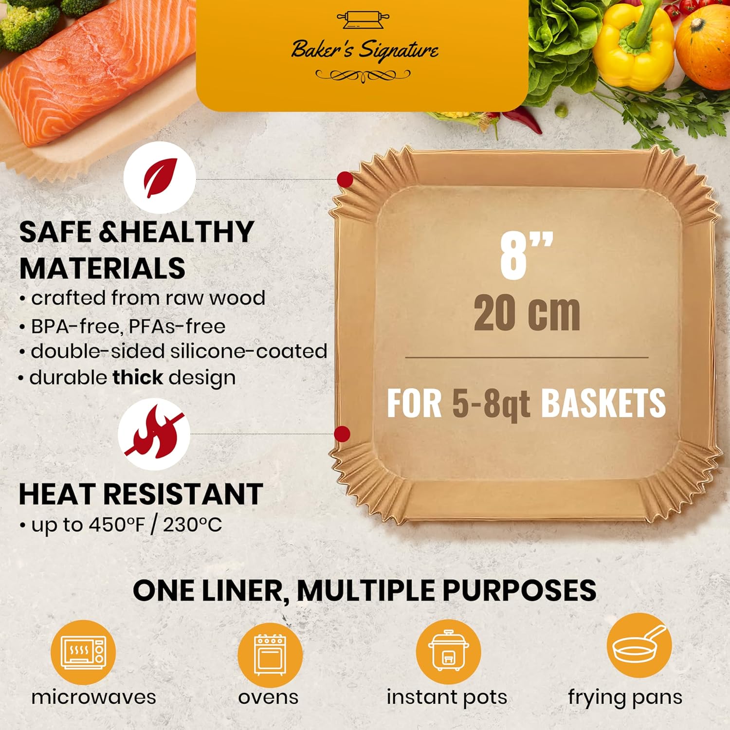 Air Fryer Paper Liners Non-Stick