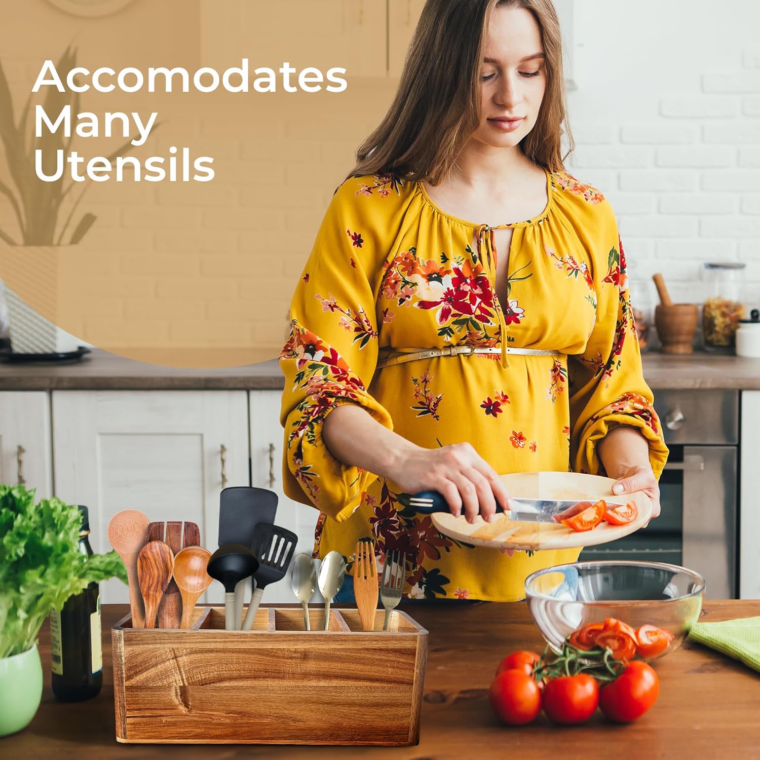 Dstuff Large Kitchen Utensil Holder Organizer