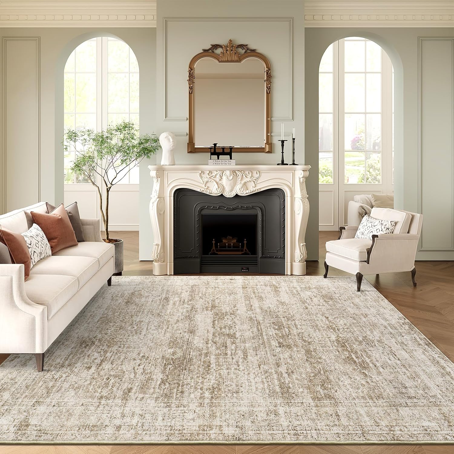 Washable Area Rug Large Soft Rugs for Living Room