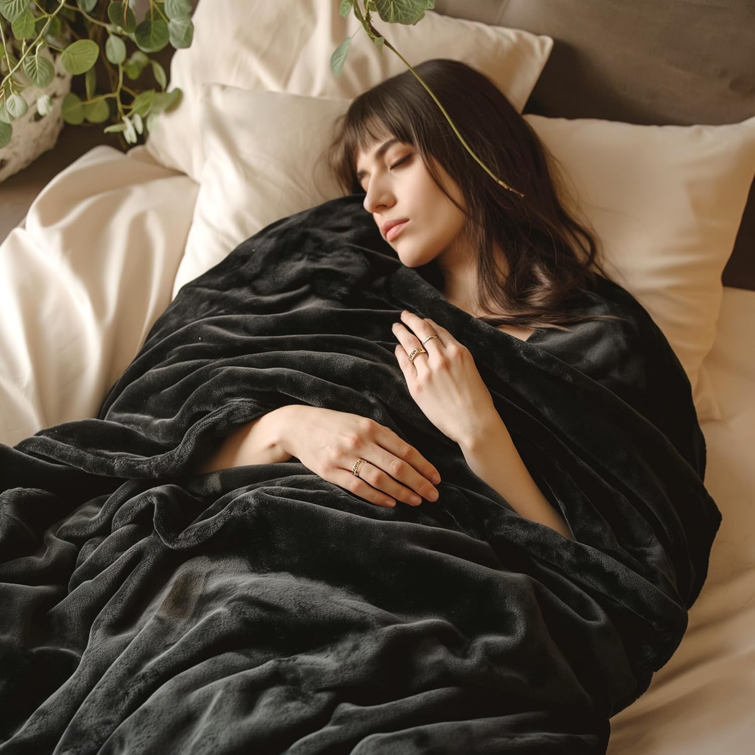 Bedsure GentleSoft Fleece Bed Blankets Queen Size