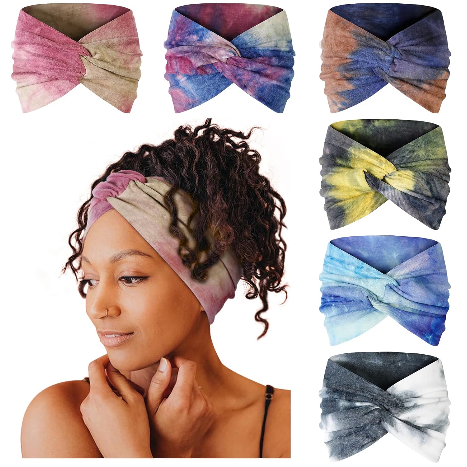 Tobeffect Wide Boho Headbands for Women