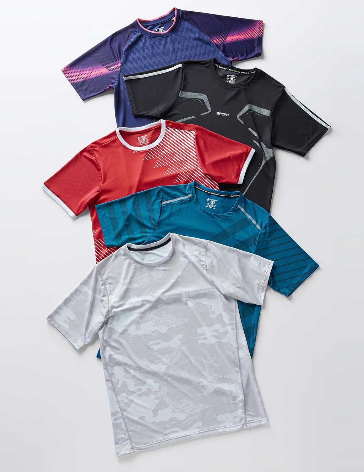 Men’s Active Quick Dry Crew Neck T Shirts