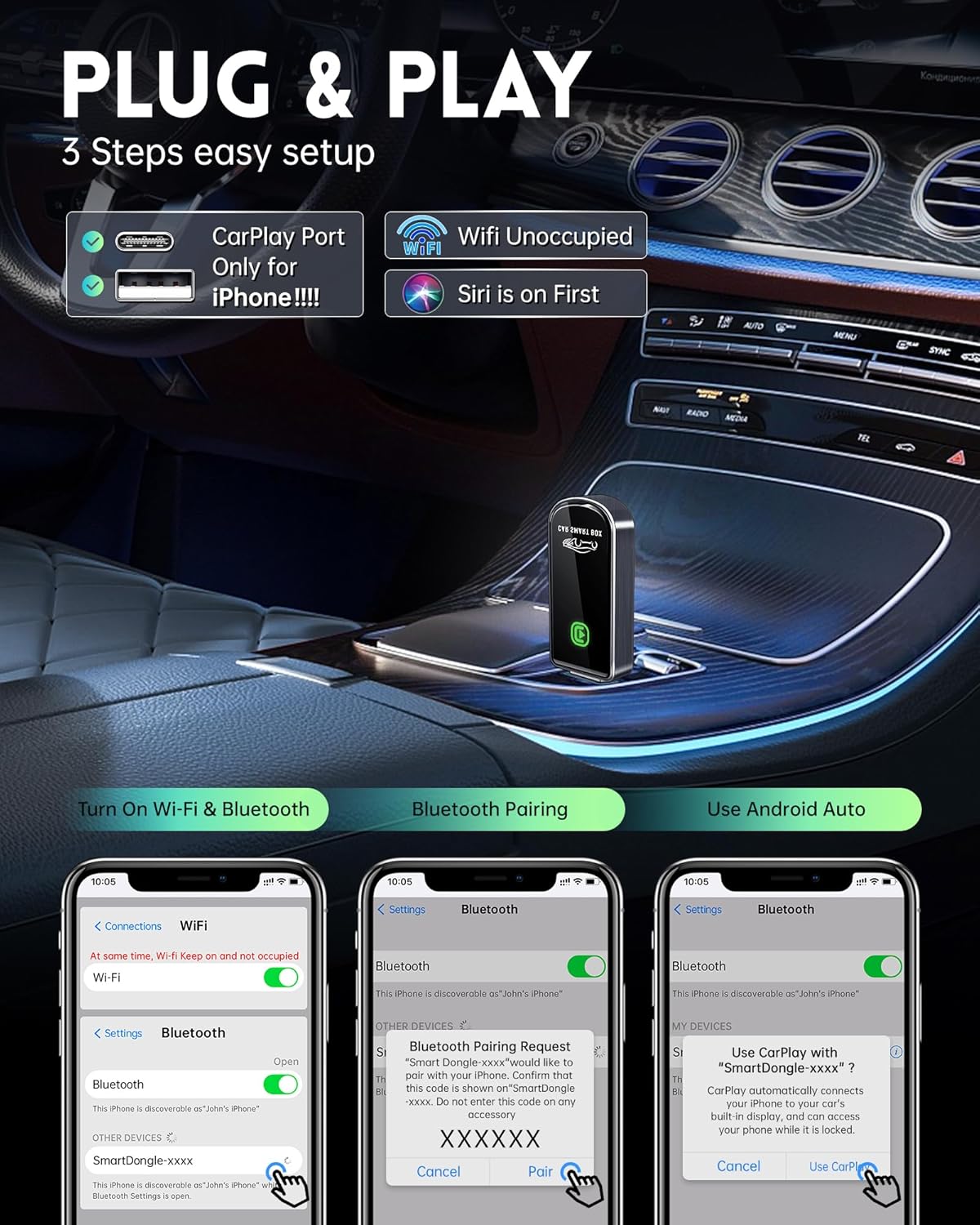 Wireless CarPlay Adapter Mini Edition Plug