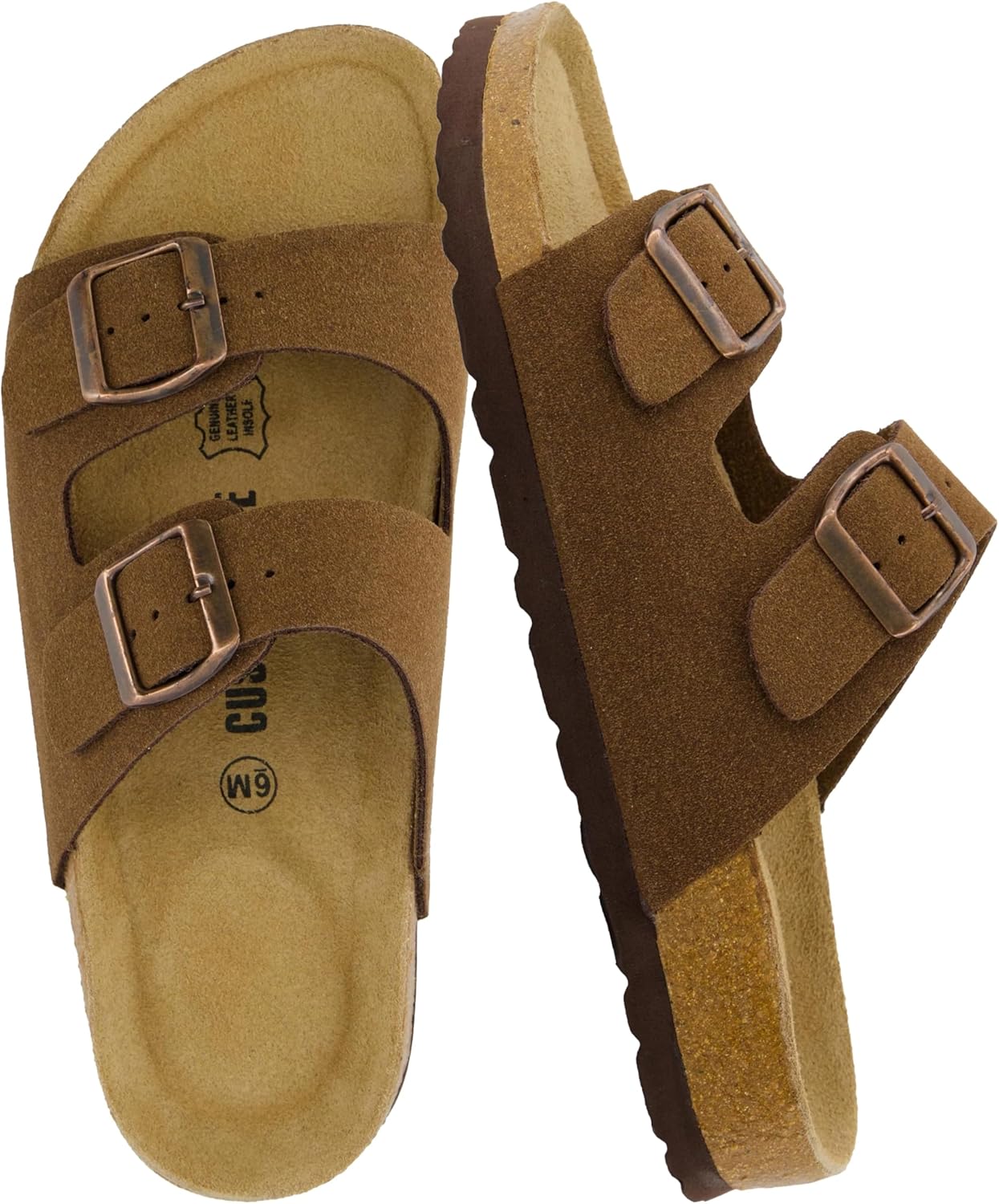 CUSHIONAIRE Women's Cork Footbed Sandals