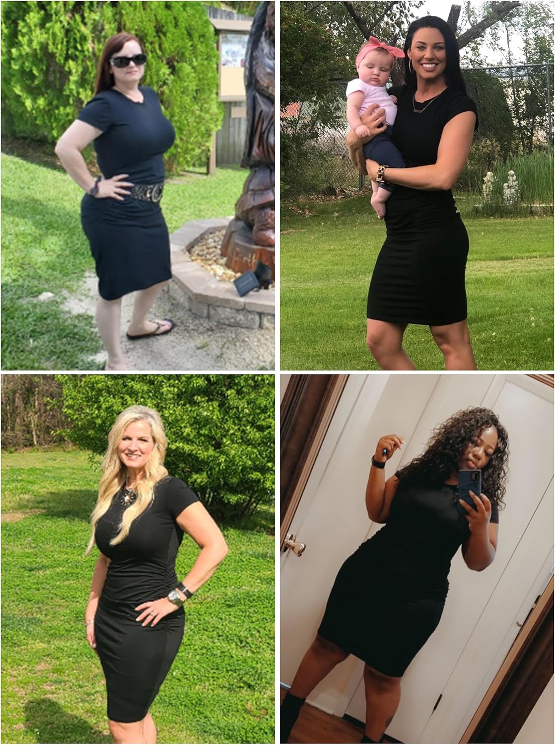 Missufe Women's Short T Shirt Dress