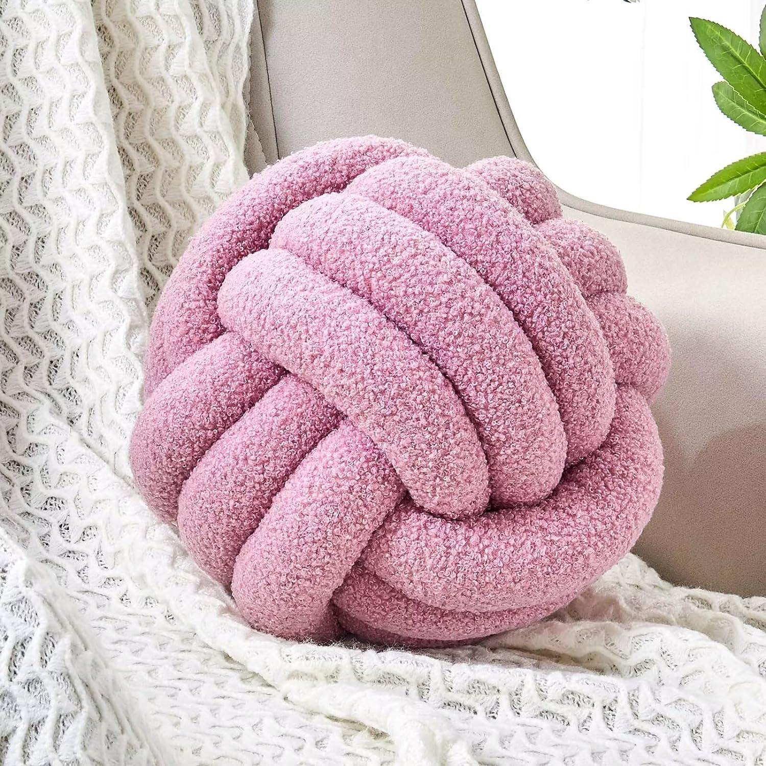 Uvvyui Knot Pillow Ball Soft Home Decorative
