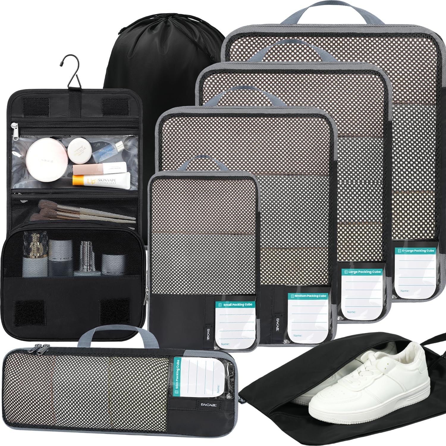BAGAIL Compression Packing Cubes Travel Organizers