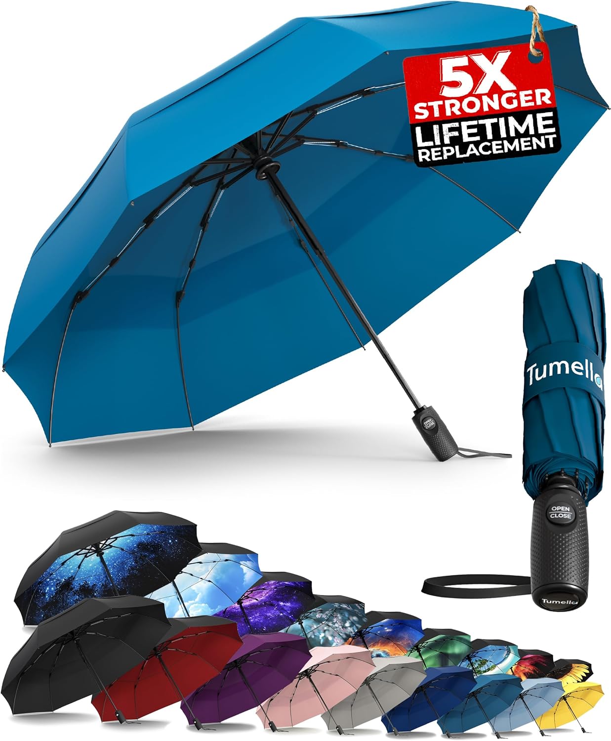 TUMELLA Windproof Travel Umbrella