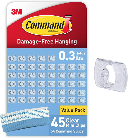 Command Indoor Mini Light Clips with Strips