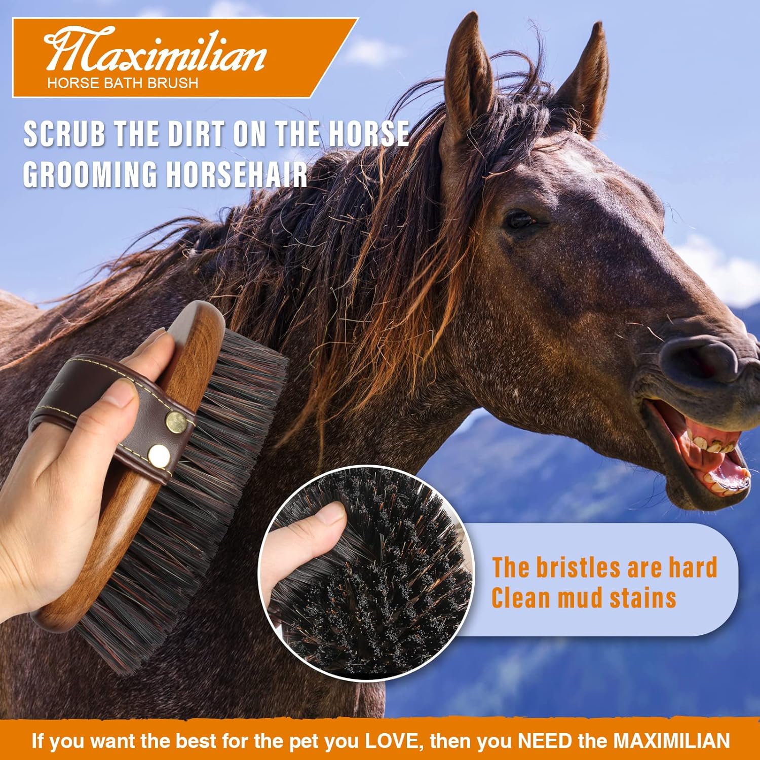 MAXIMILIAN World Class Handmade Body Horse Brush
