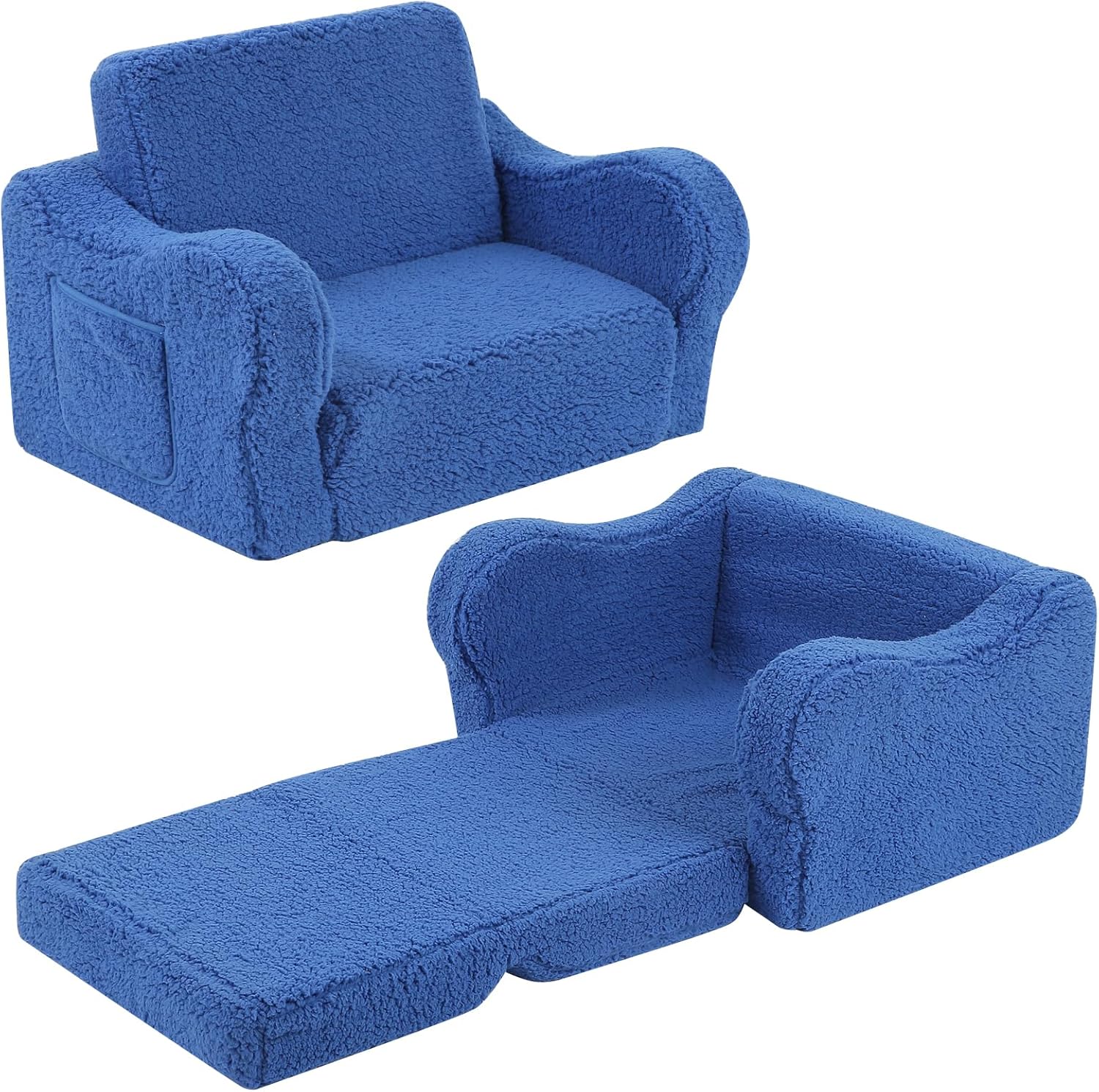 Kids Chairs for Toddle Soft Sherpa Couch Fold Out
