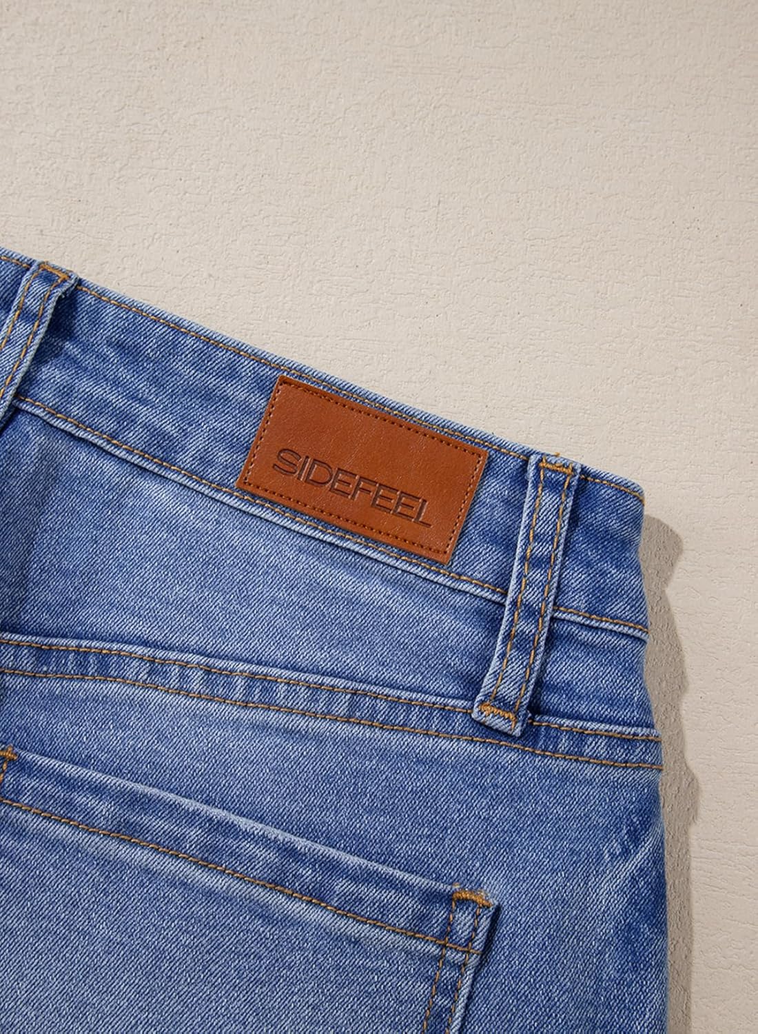 Sidefeel Women's Barrel Jeans Wide Leg Denim Pants