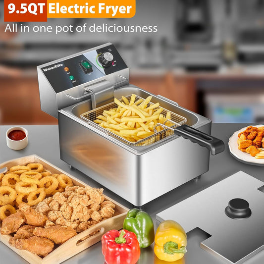 Electric Deep Fryer with Adjustable Temperature