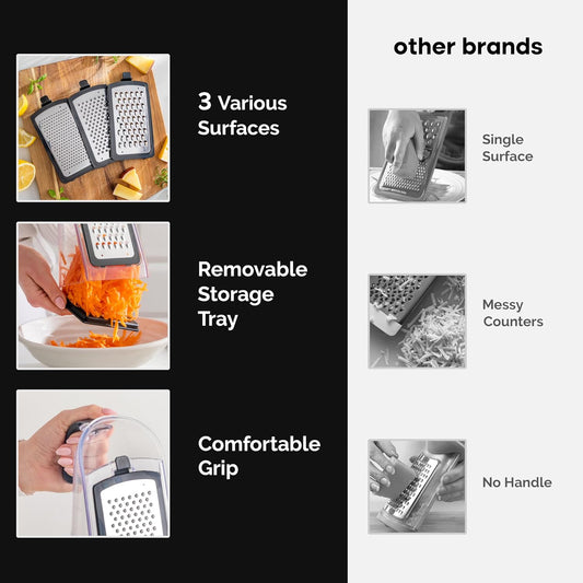 Cheese Grater with Garlic Crusher