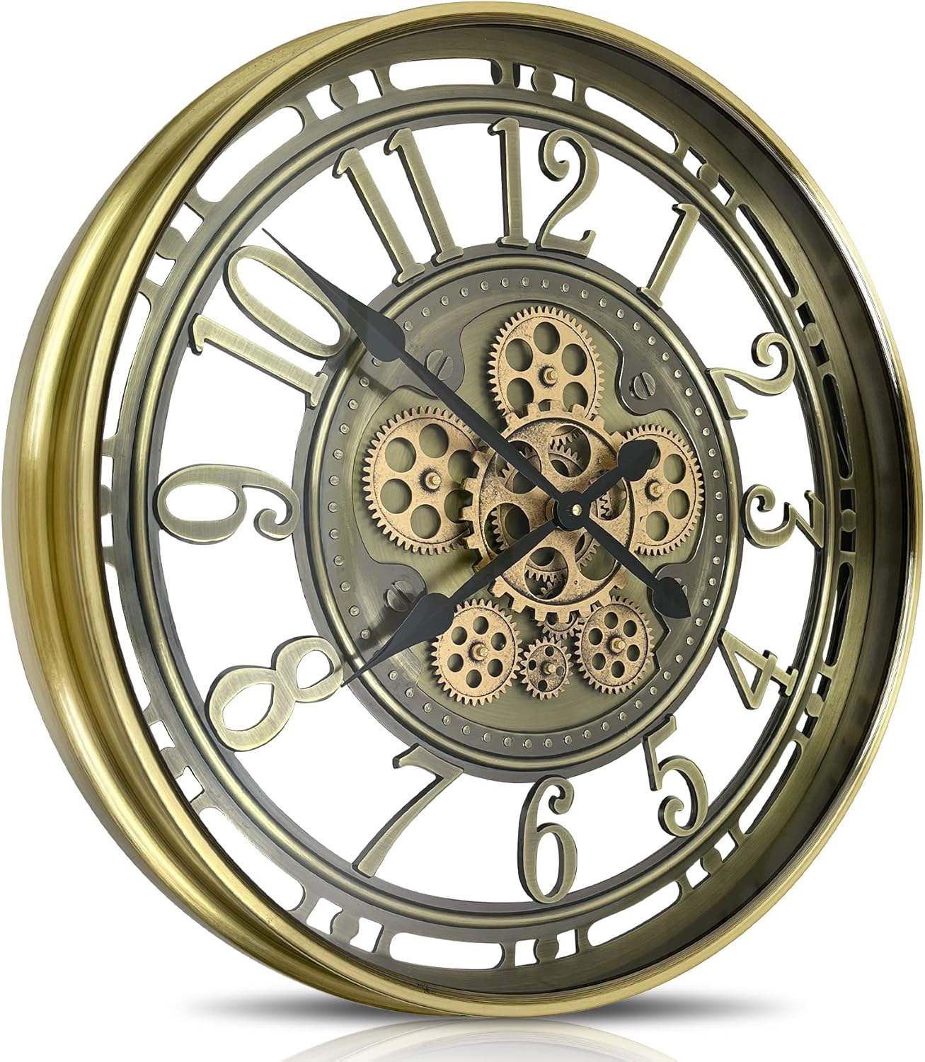 DORBOKER Real Moving Gears Wall Clock