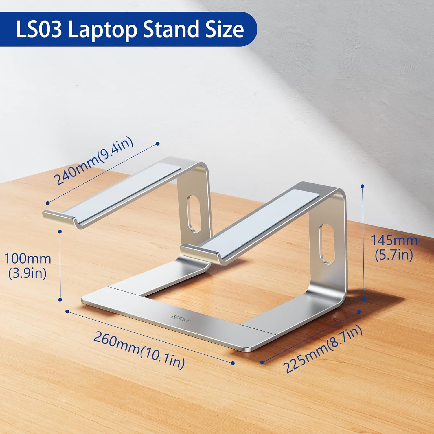 BESIGN LS03 Aluminum Laptop Stand Ergonomic for 10-15.6"