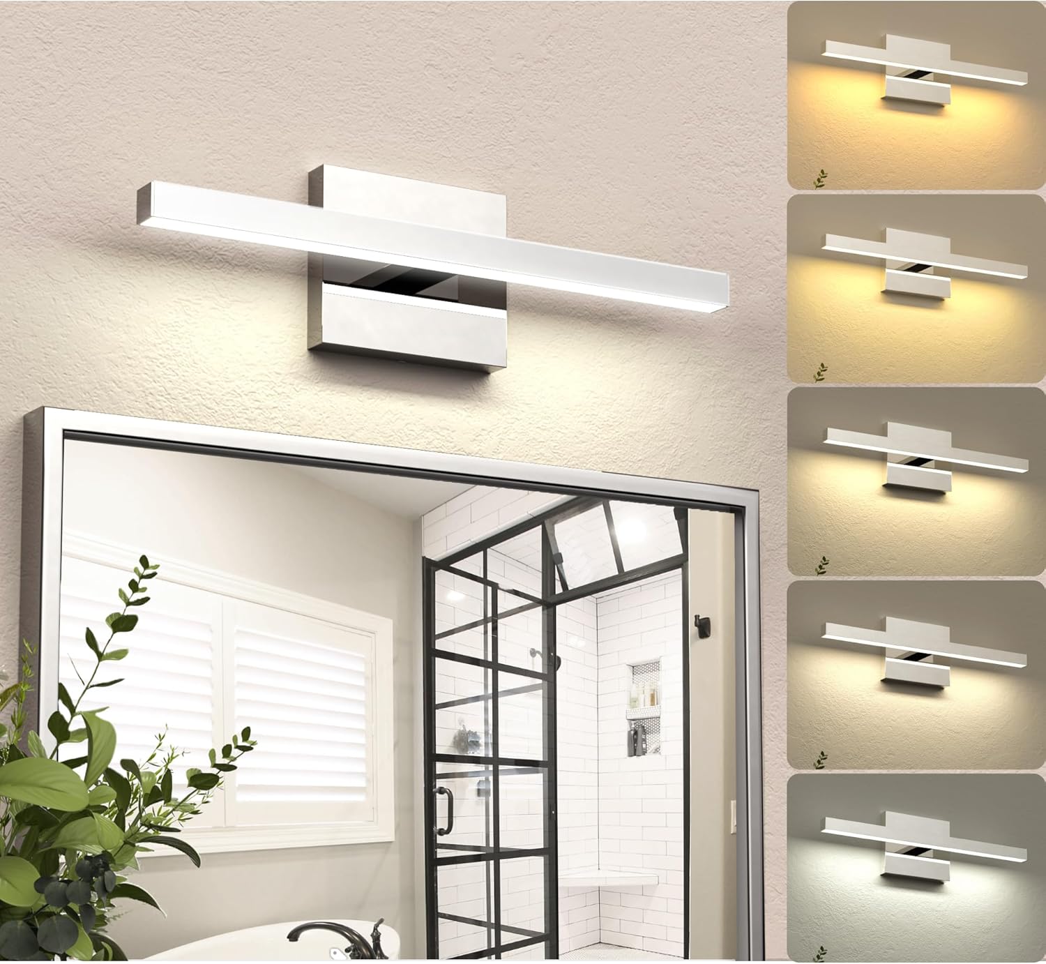 NIORSUN Black Bathroom Vanity Light