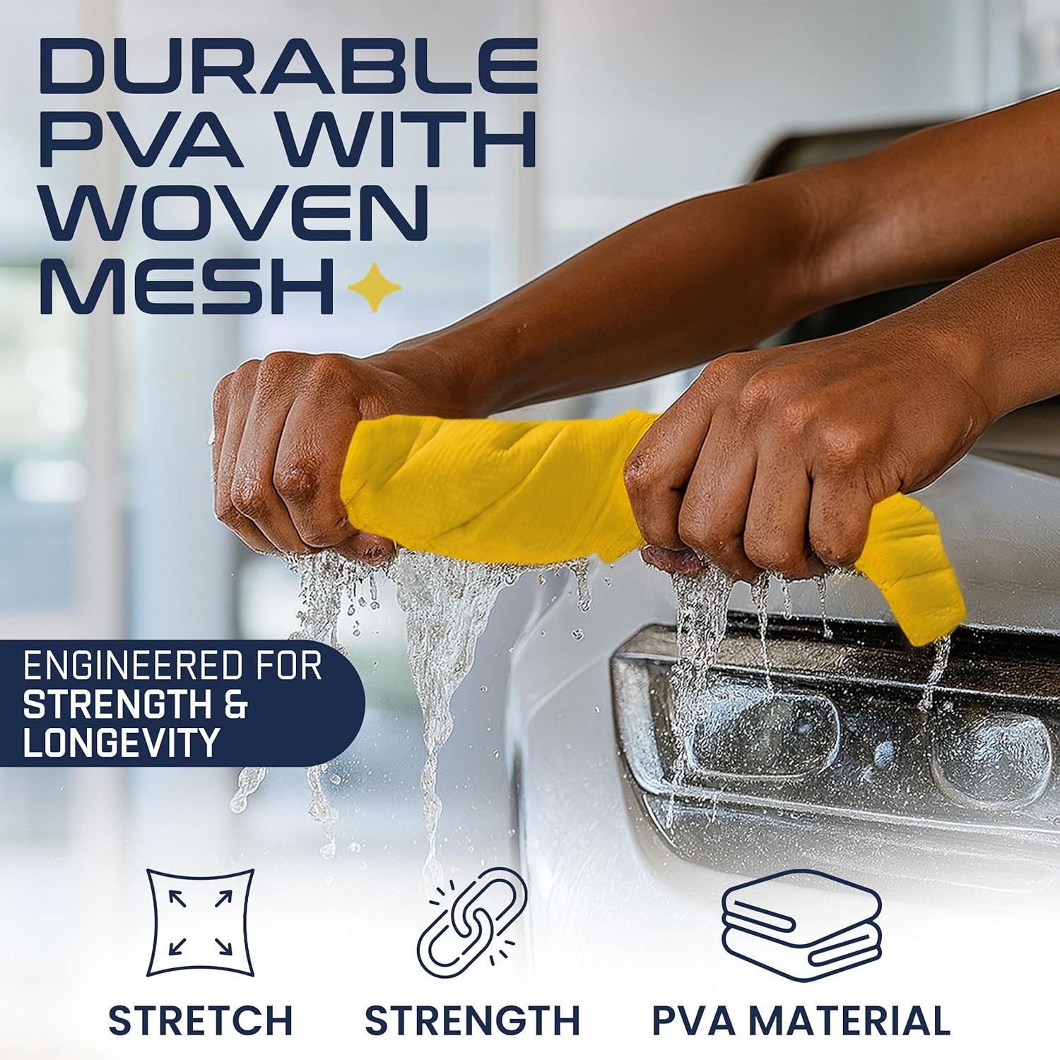 Synthetic Leather Chamois with Hanging Storage